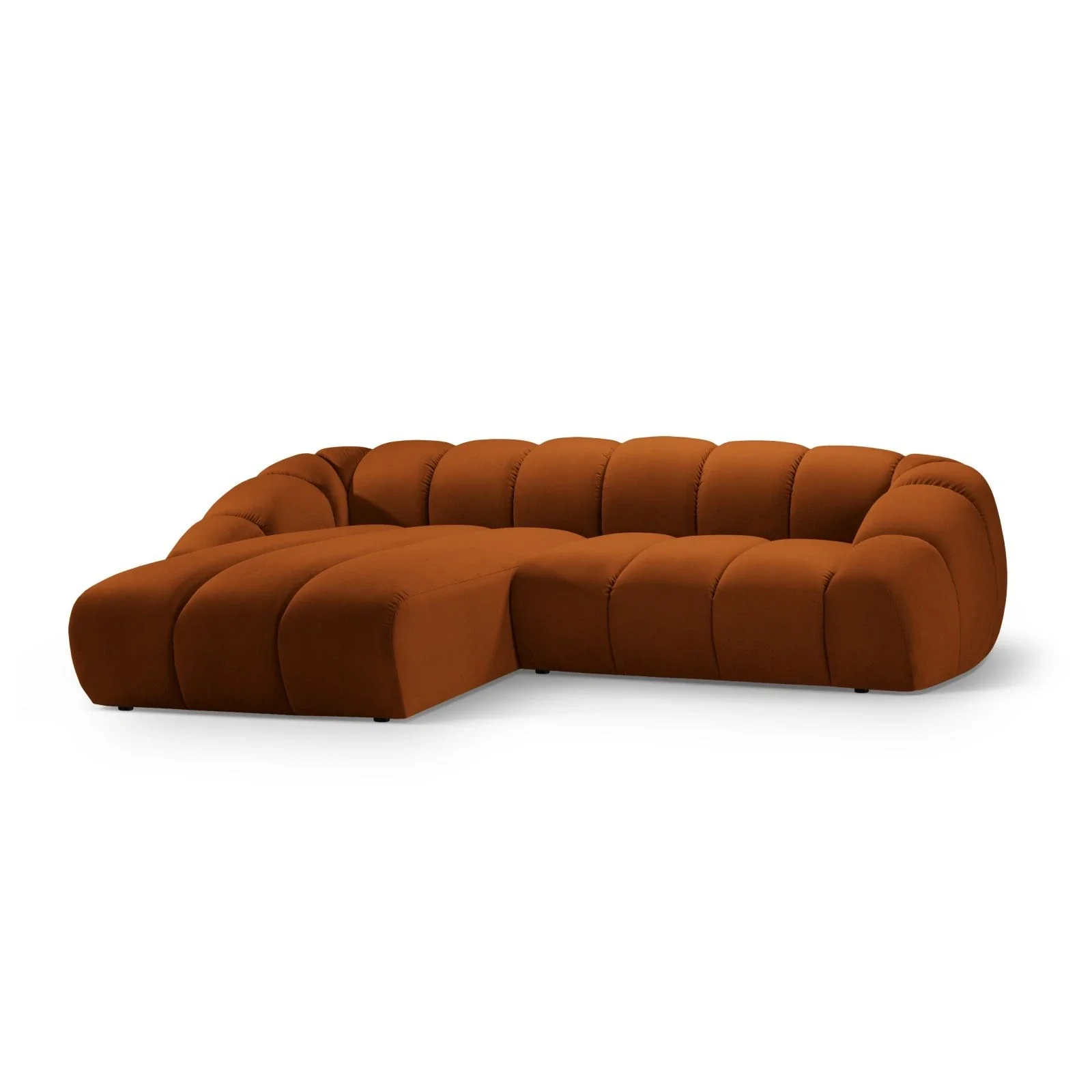 Diana 4-Sitzer Ecksofa Links, mit Bezug aus 3D-Stoff, Samt oder Strukturstoff, 334x182 cm - Image 95