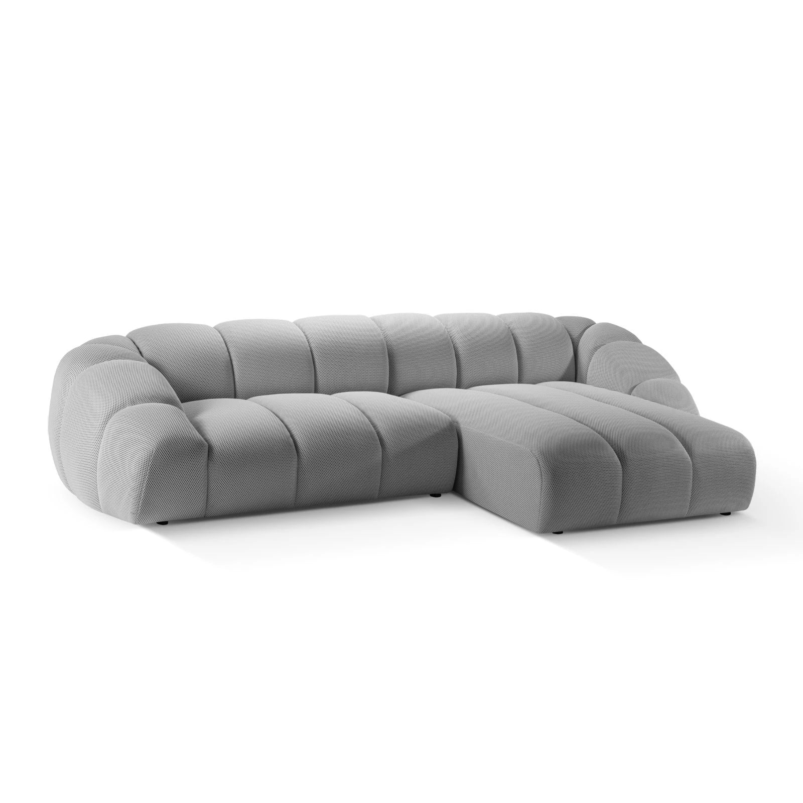 Diana 4-Sitzer Ecksofa Rechts, mit Bezug aus 3D-Stoff, Samt oder Strukturstoff, 334x182 cm - Image 10