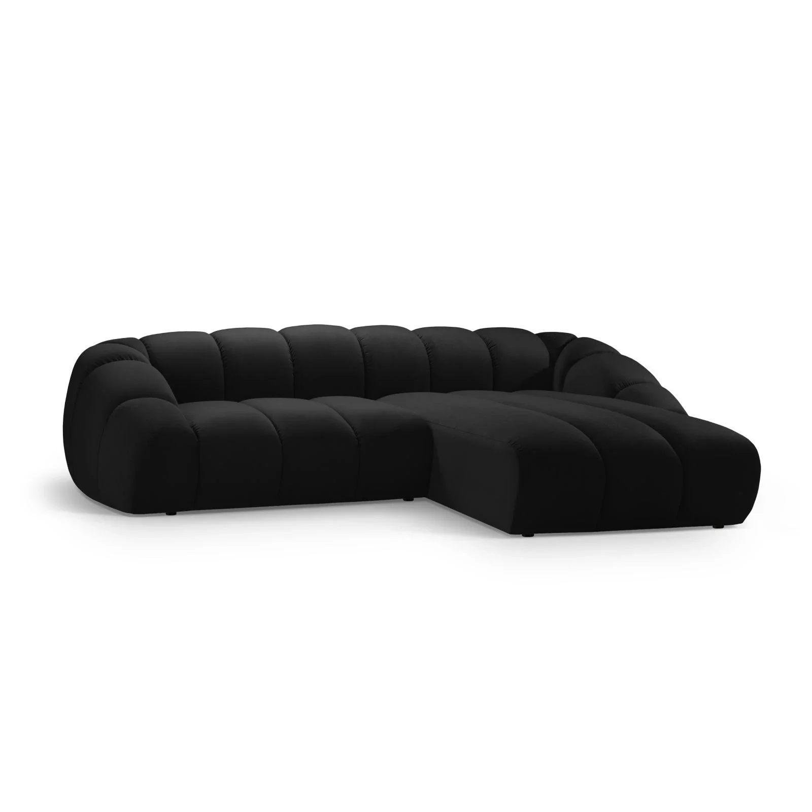 Diana 4-Sitzer Ecksofa Rechts, mit Bezug aus 3D-Stoff, Samt oder Strukturstoff, 334x182 cm - Image 105