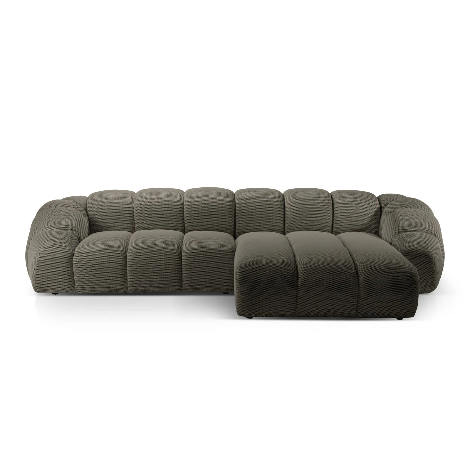 Diana 4-Sitzer Ecksofa Rechts, mit Bezug aus 3D-Stoff, Samt oder Strukturstoff, 334x182 cm - Image 13