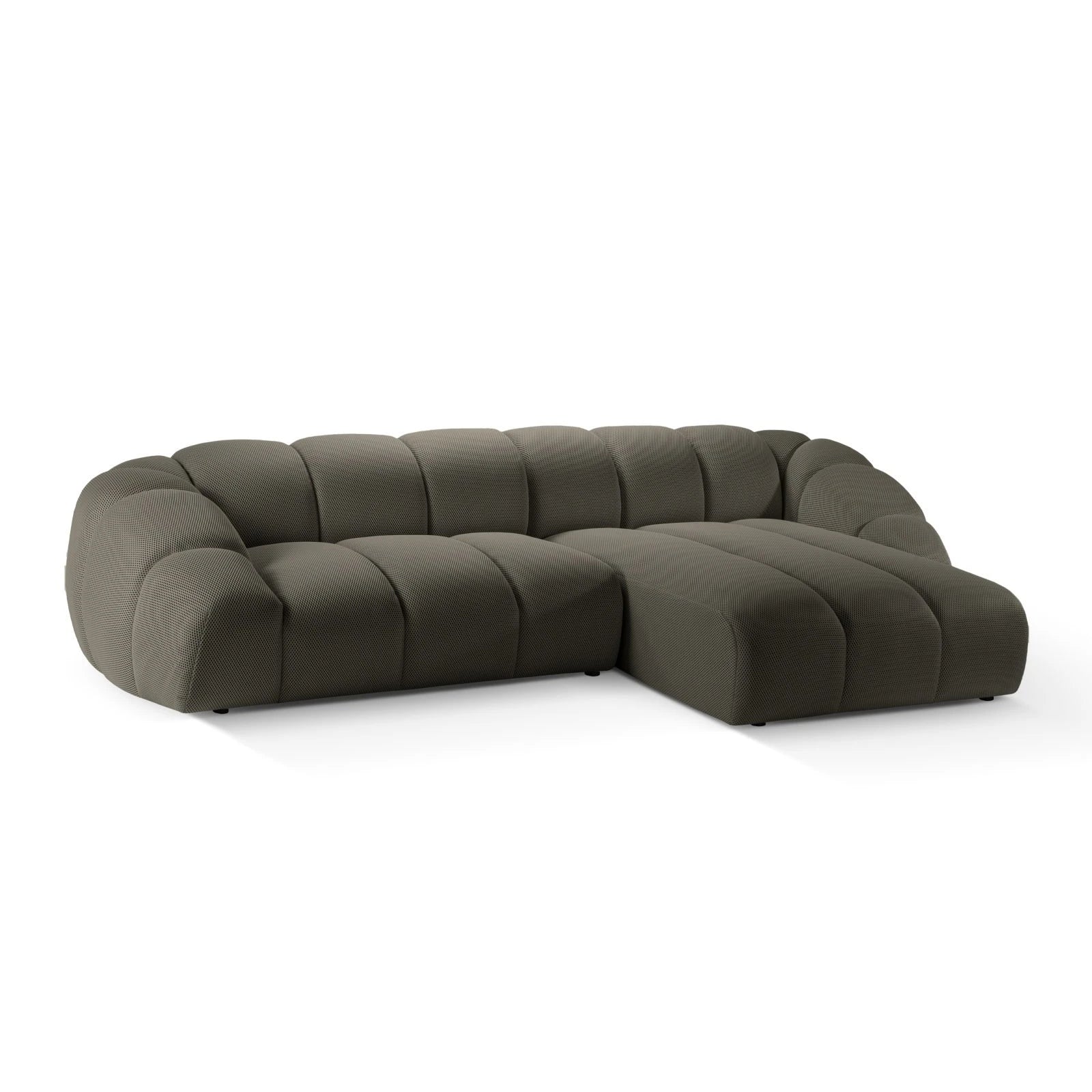 Diana 4-Sitzer Ecksofa Rechts, mit Bezug aus 3D-Stoff, Samt oder Strukturstoff, 334x182 cm - Image 16