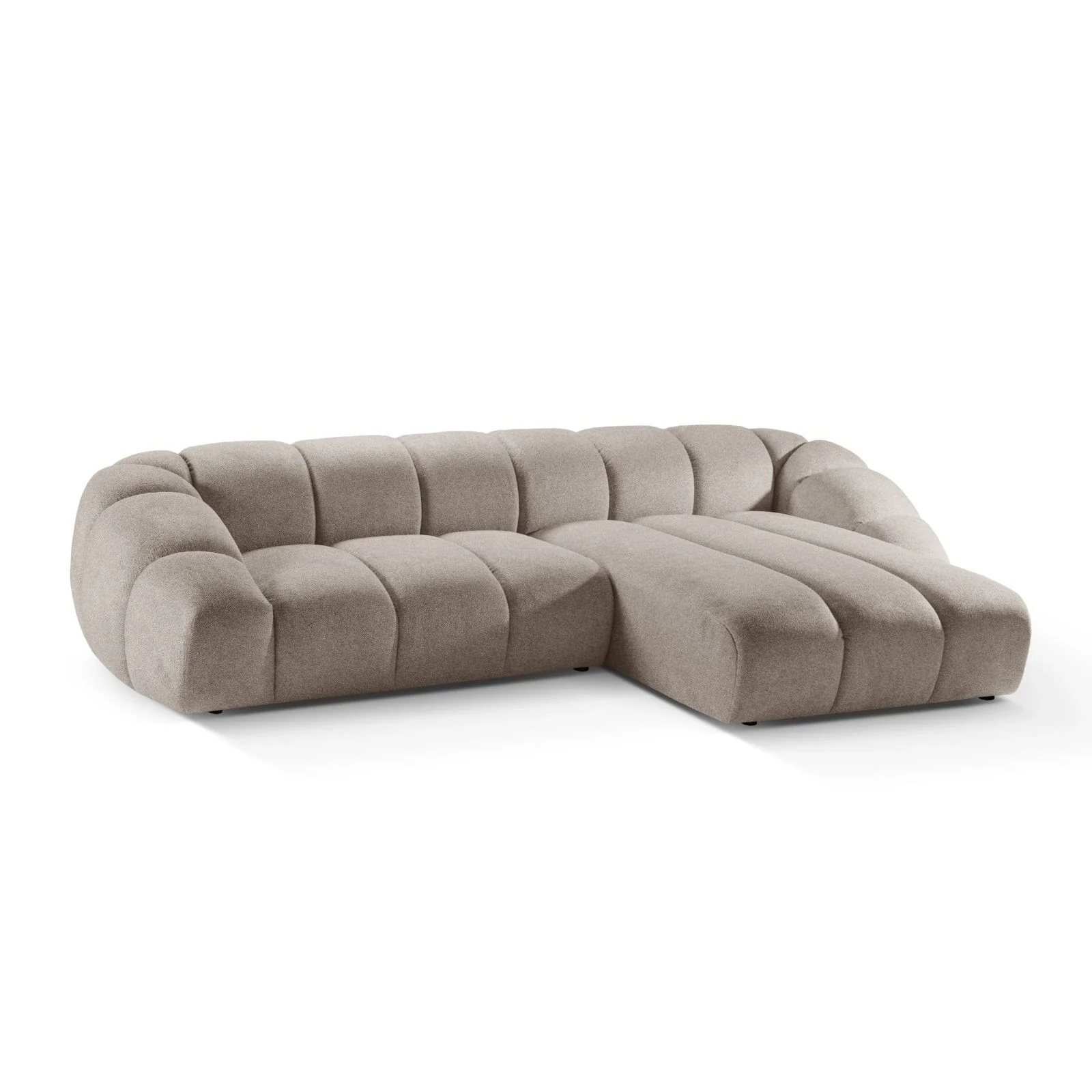 Diana 4-Sitzer Ecksofa Rechts, mit Bezug aus 3D-Stoff, Samt oder Strukturstoff, 334x182 cm - Image 34