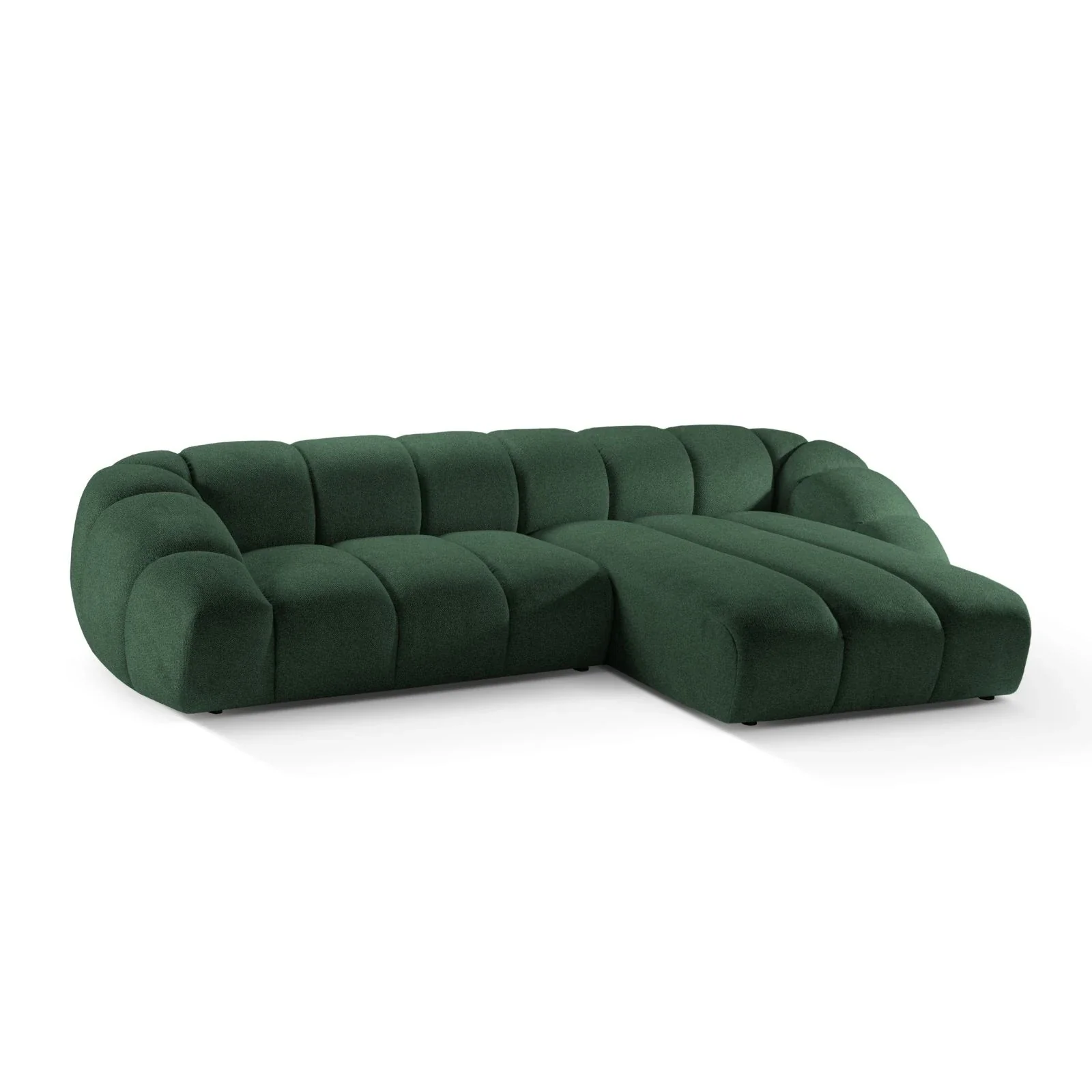 Diana 4-Sitzer Ecksofa Rechts, mit Bezug aus 3D-Stoff, Samt oder Strukturstoff, 334x182 cm - Image 46