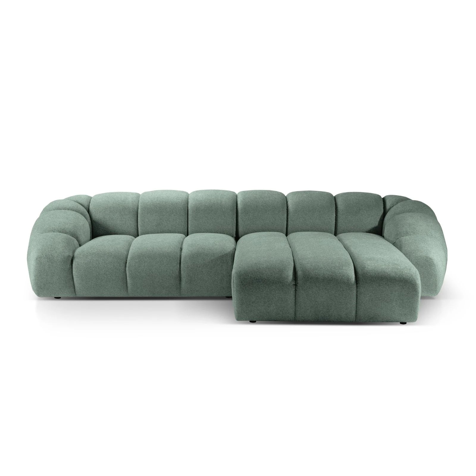 Diana 4-Sitzer Ecksofa Rechts, mit Bezug aus 3D-Stoff, Samt oder Strukturstoff, 334x182 cm - Image 49