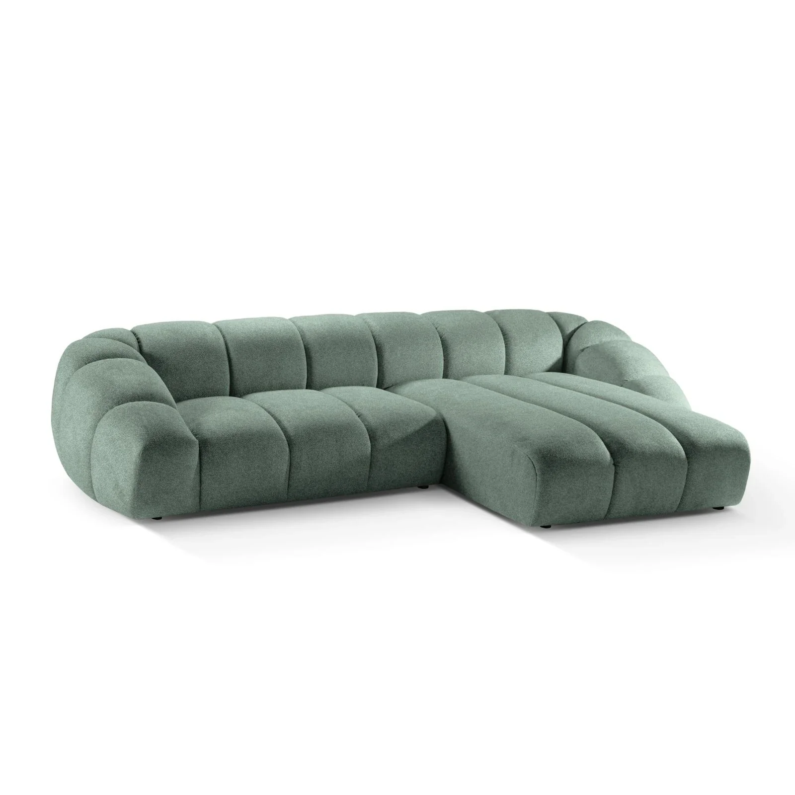 Diana 4-Sitzer Ecksofa Rechts, mit Bezug aus 3D-Stoff, Samt oder Strukturstoff, 334x182 cm - Image 52