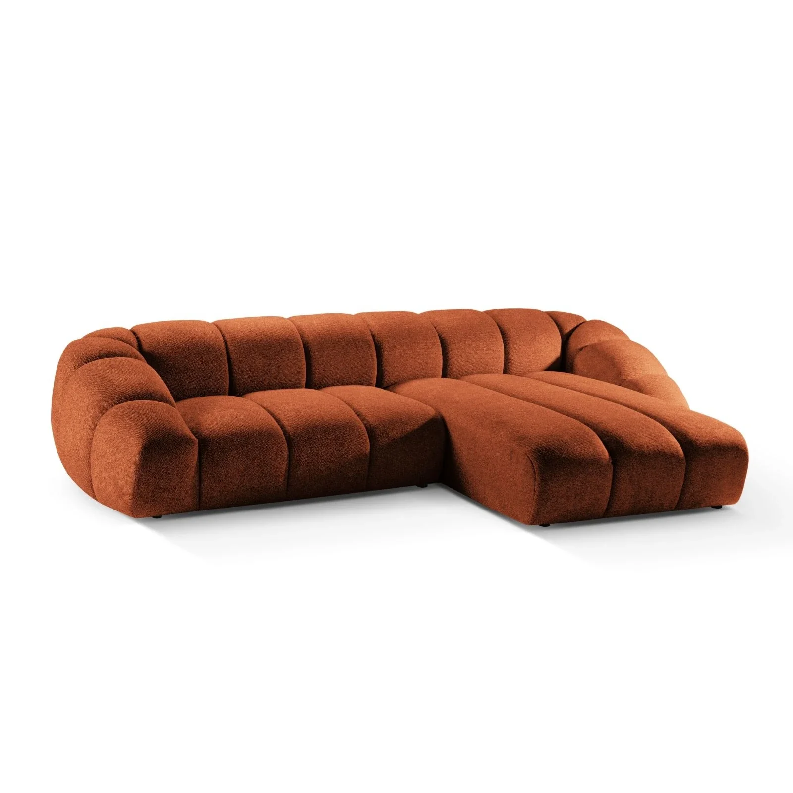 Diana 4-Sitzer Ecksofa Rechts, mit Bezug aus 3D-Stoff, Samt oder Strukturstoff, 334x182 cm - Image 70
