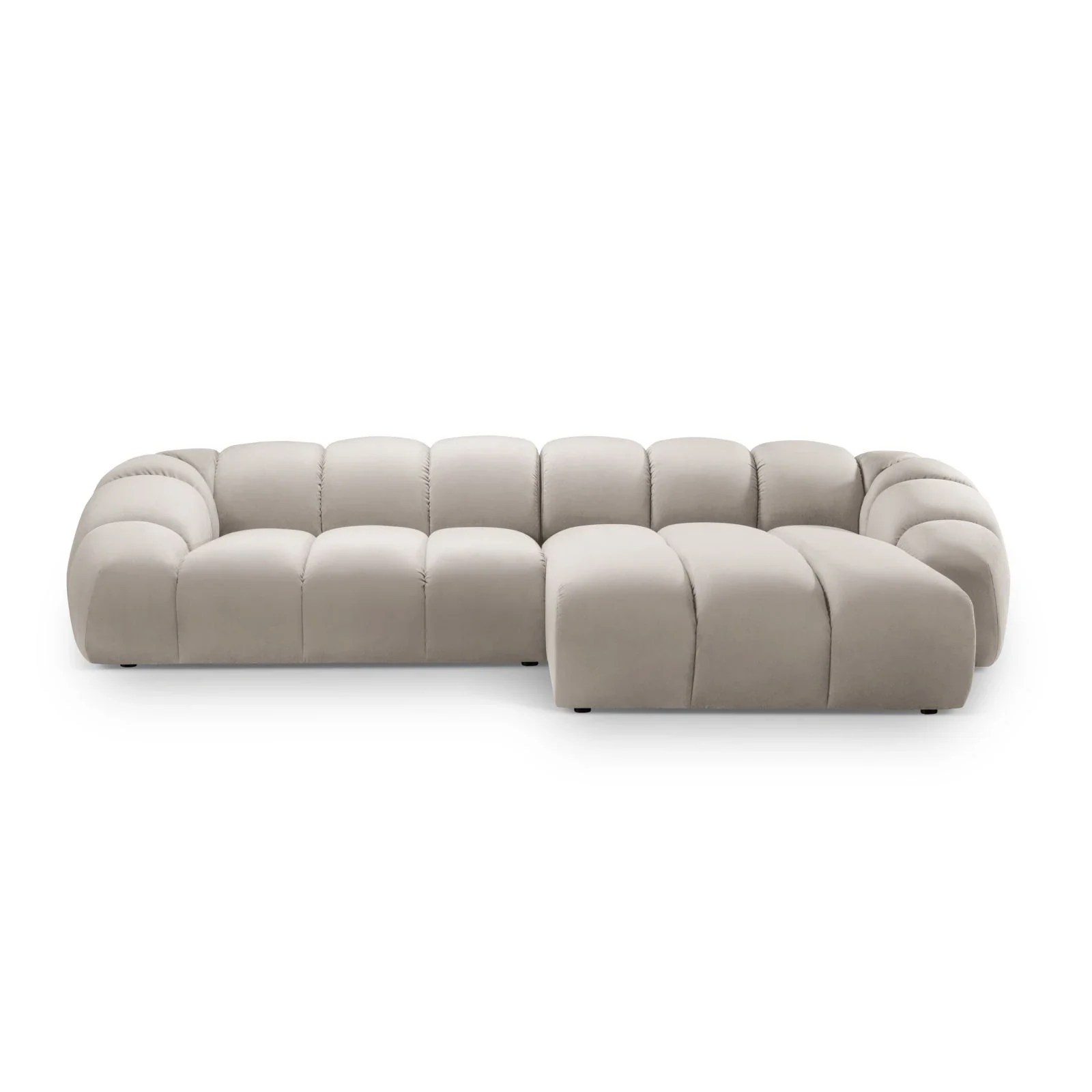 Diana 4-Sitzer Ecksofa Rechts, mit Bezug aus 3D-Stoff, Samt oder Strukturstoff, 334x182 cm - Image 73