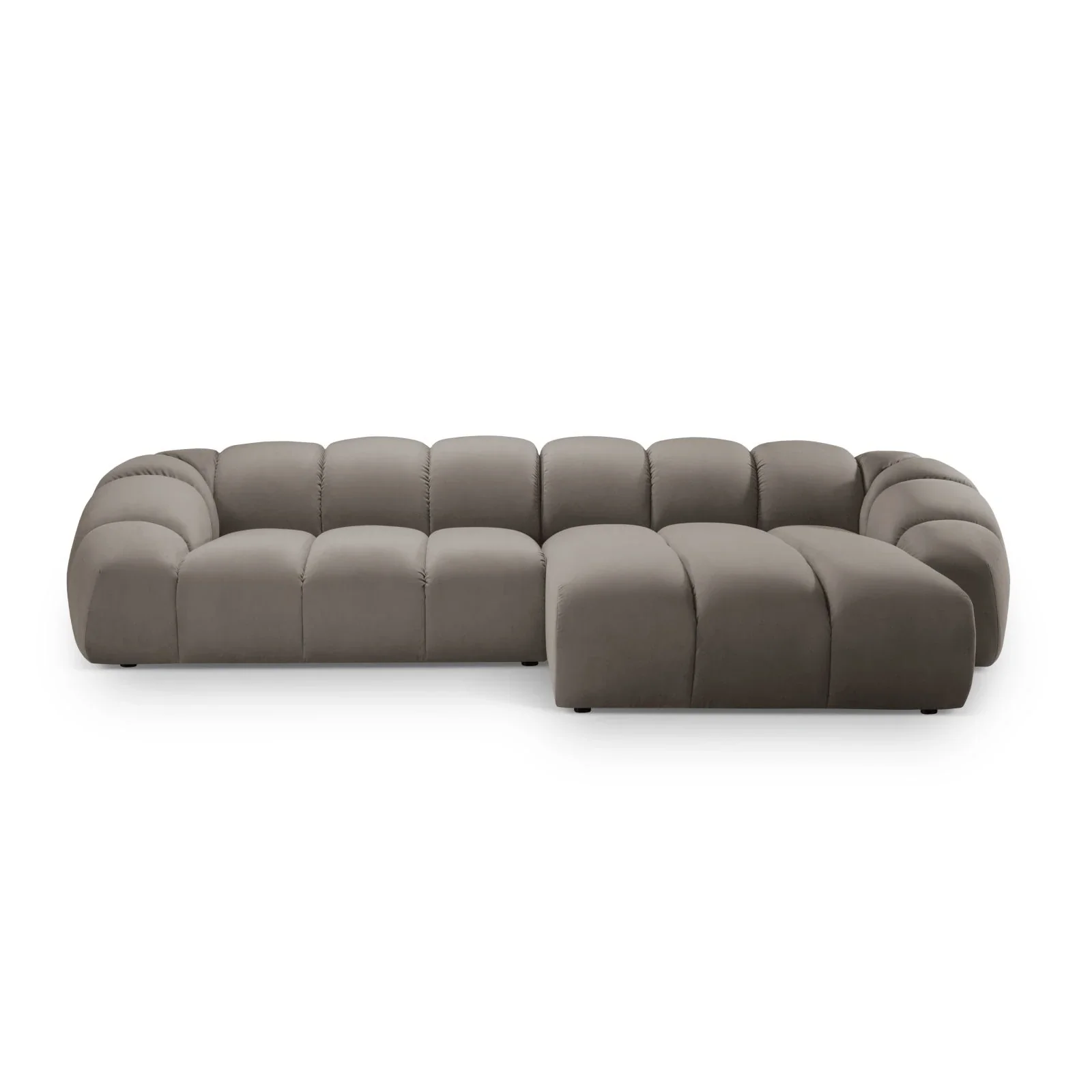 Diana 4-Sitzer Ecksofa Rechts, mit Bezug aus 3D-Stoff, Samt oder Strukturstoff, 334x182 cm - Image 78