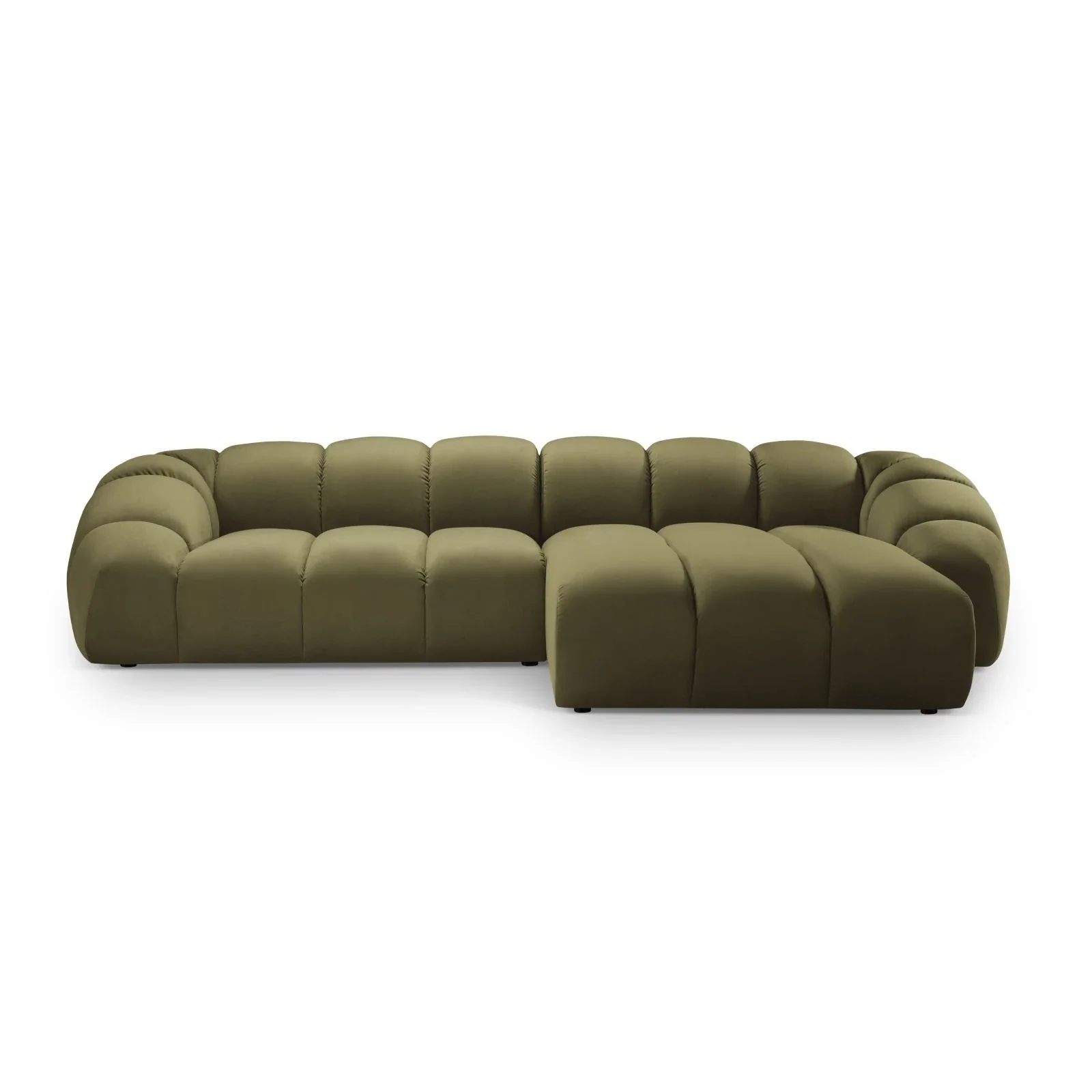 Diana 4-Sitzer Ecksofa Rechts, mit Bezug aus 3D-Stoff, Samt oder Strukturstoff, 334x182 cm - Image 88