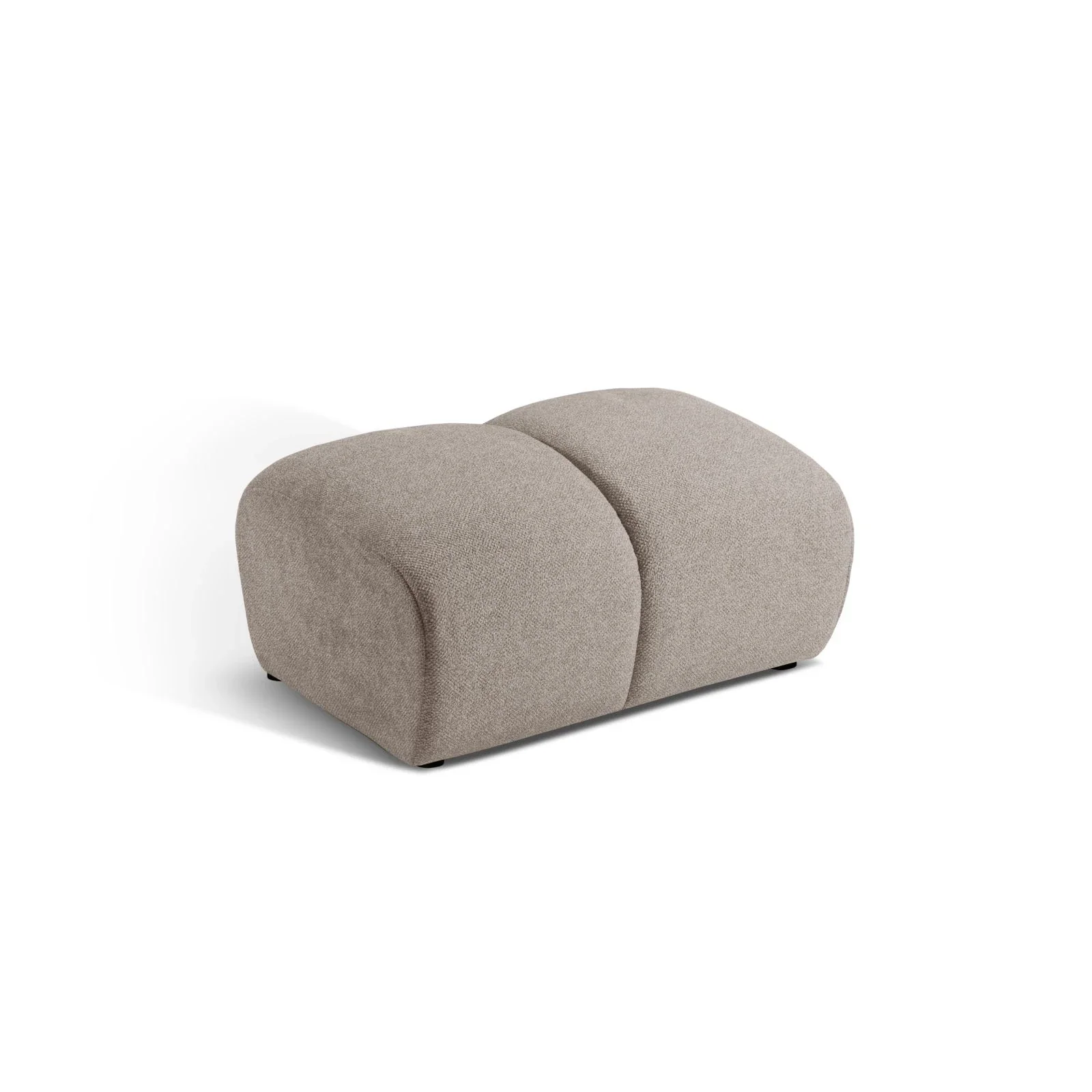 Diana Pouf mit Bezug aus 3D-Stoff, Samt oder Strukturstoff, 82x60 cm - Image 26