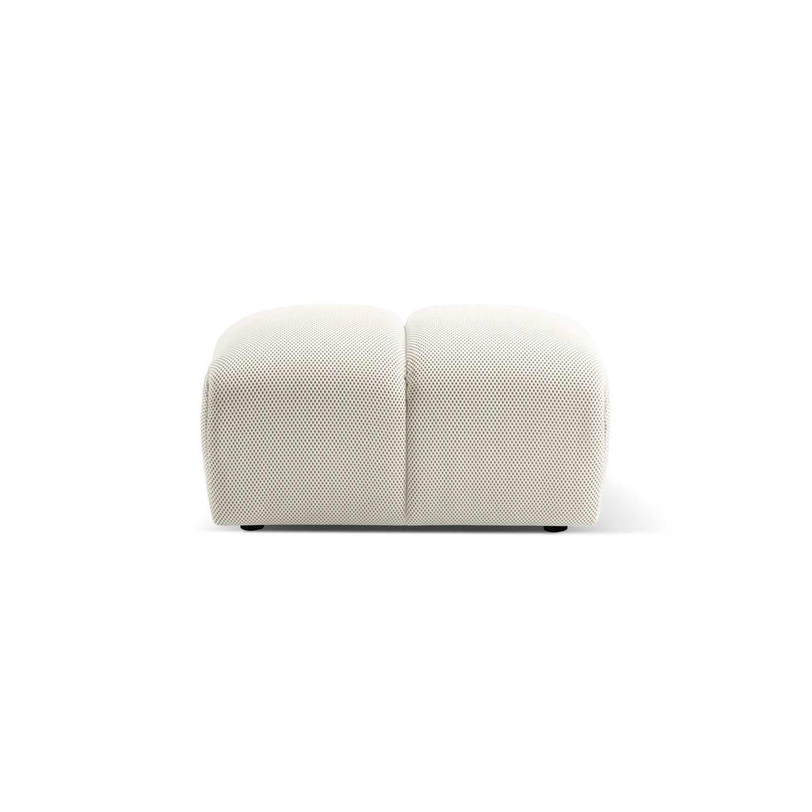 Diana Pouf mit Bezug aus 3D-Stoff, Samt oder Strukturstoff, 82x60 cm - Image 4