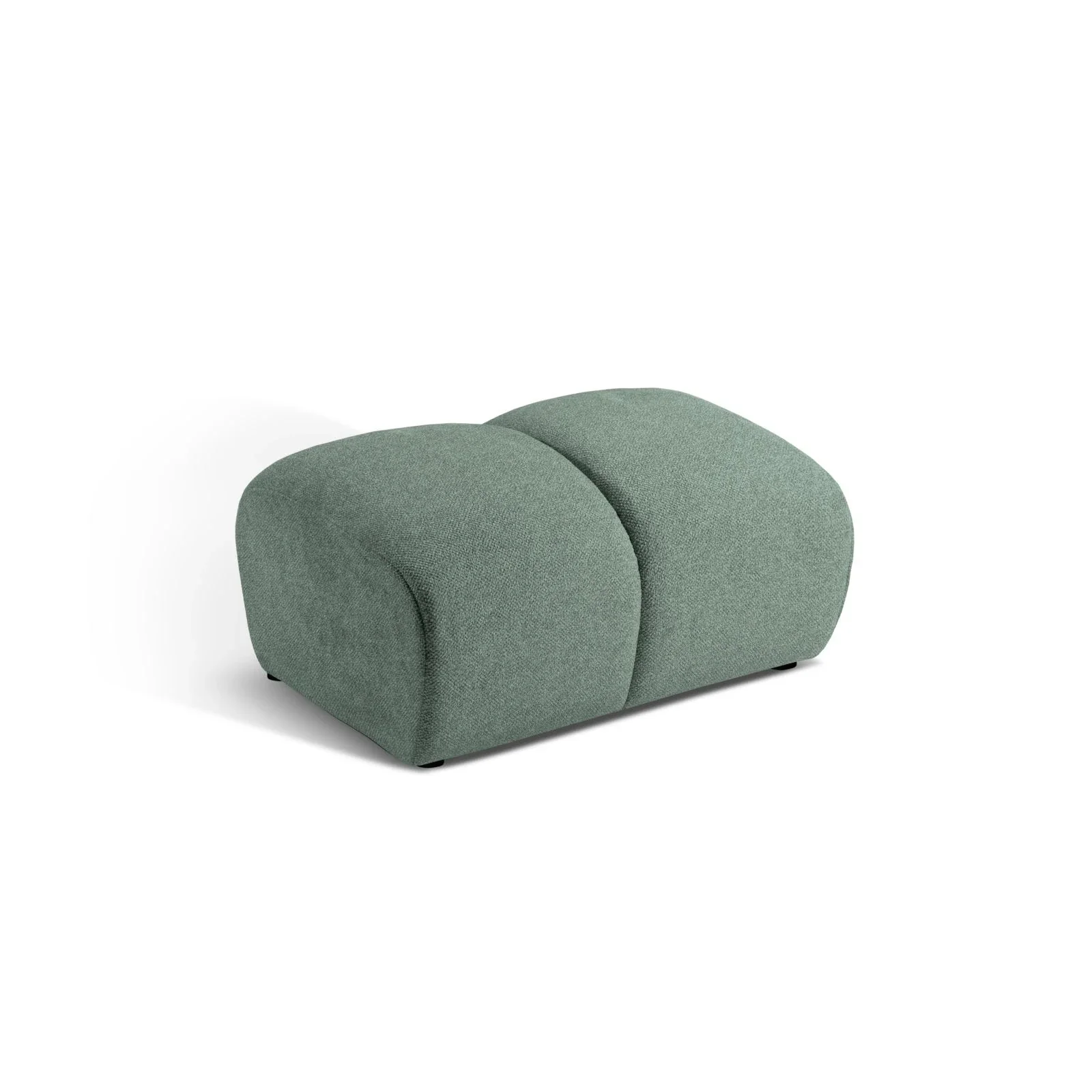 Diana Pouf mit Bezug aus 3D-Stoff, Samt oder Strukturstoff, 82x60 cm - Image 41