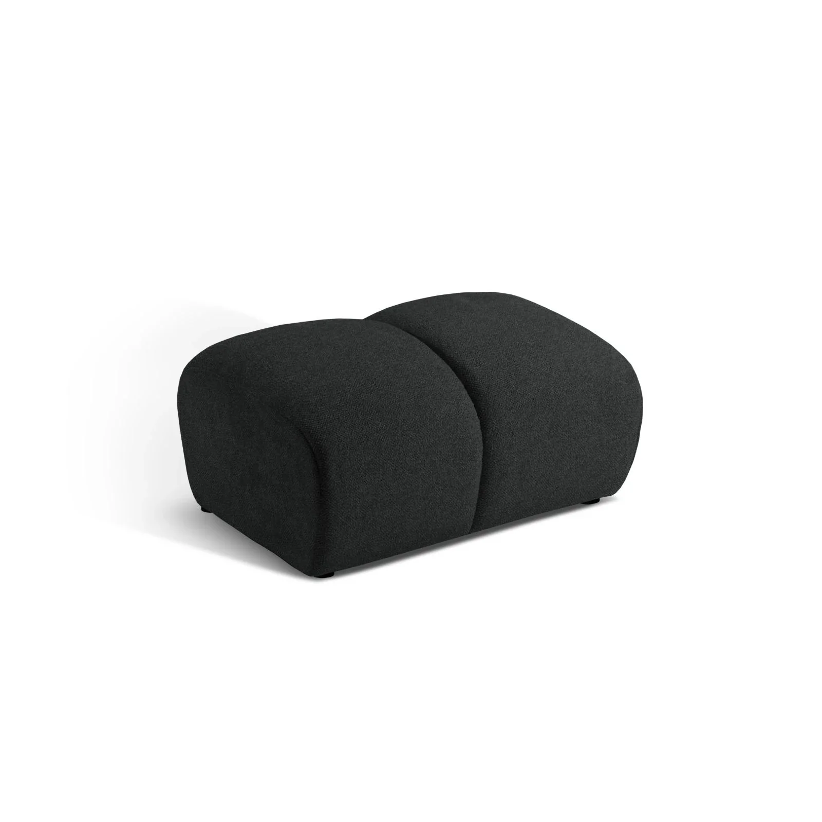 Diana Pouf mit Bezug aus 3D-Stoff, Samt oder Strukturstoff, 82x60 cm - Image 51