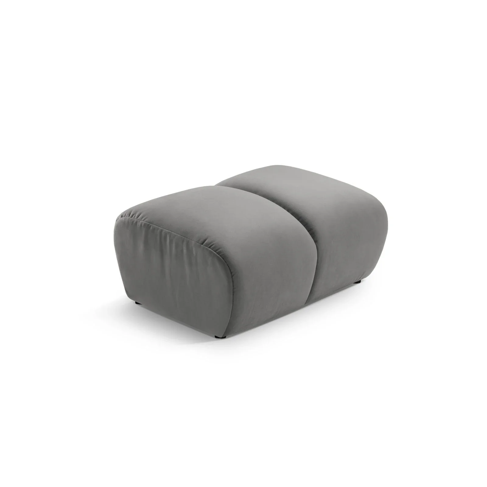 Diana Pouf mit Bezug aus 3D-Stoff, Samt oder Strukturstoff, 82x60 cm - Image 81