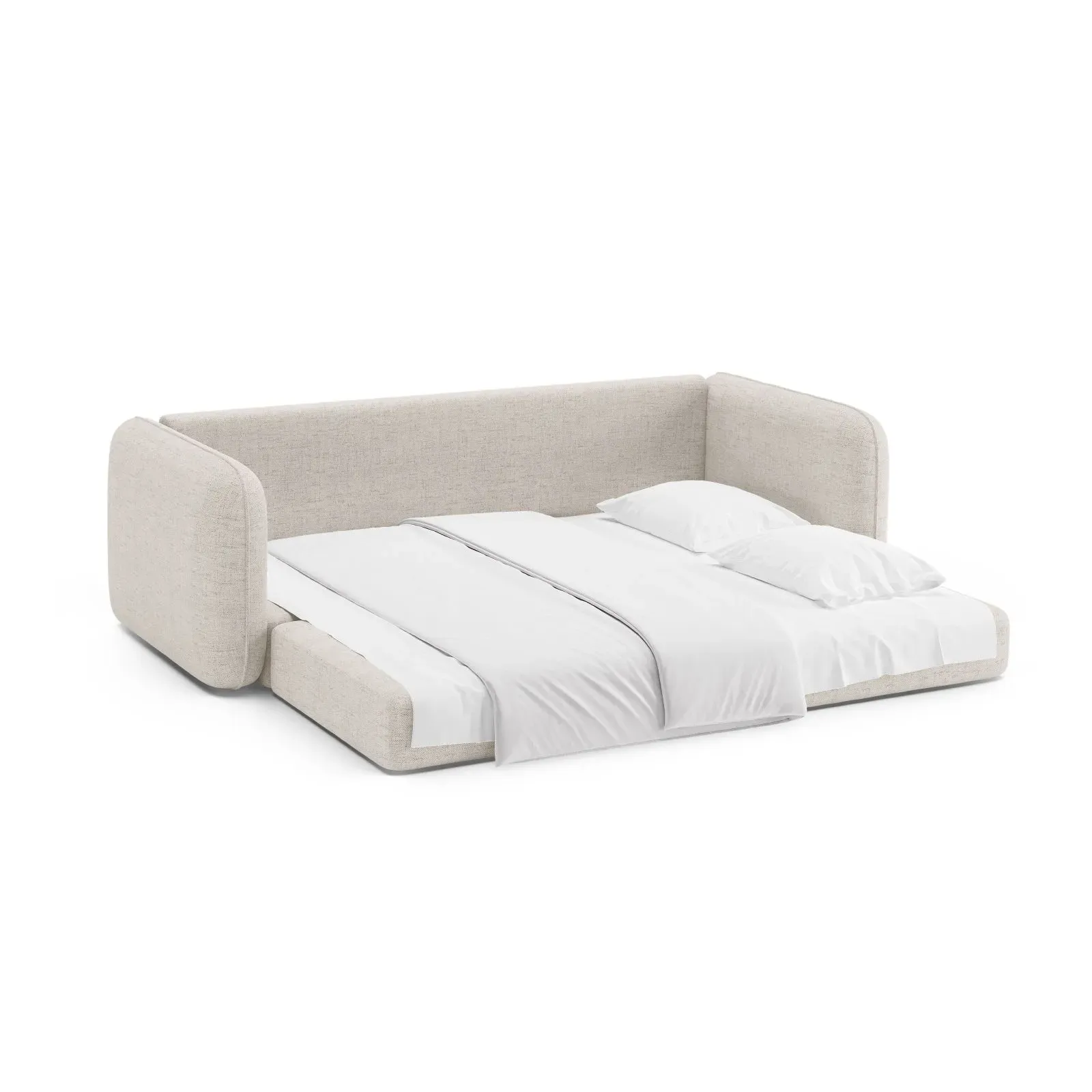 Dormi 3-Sitzer Sofa mit Schlaffunktion, aus Samt oder Strukturstoff, 225x94 cm - Image 7
