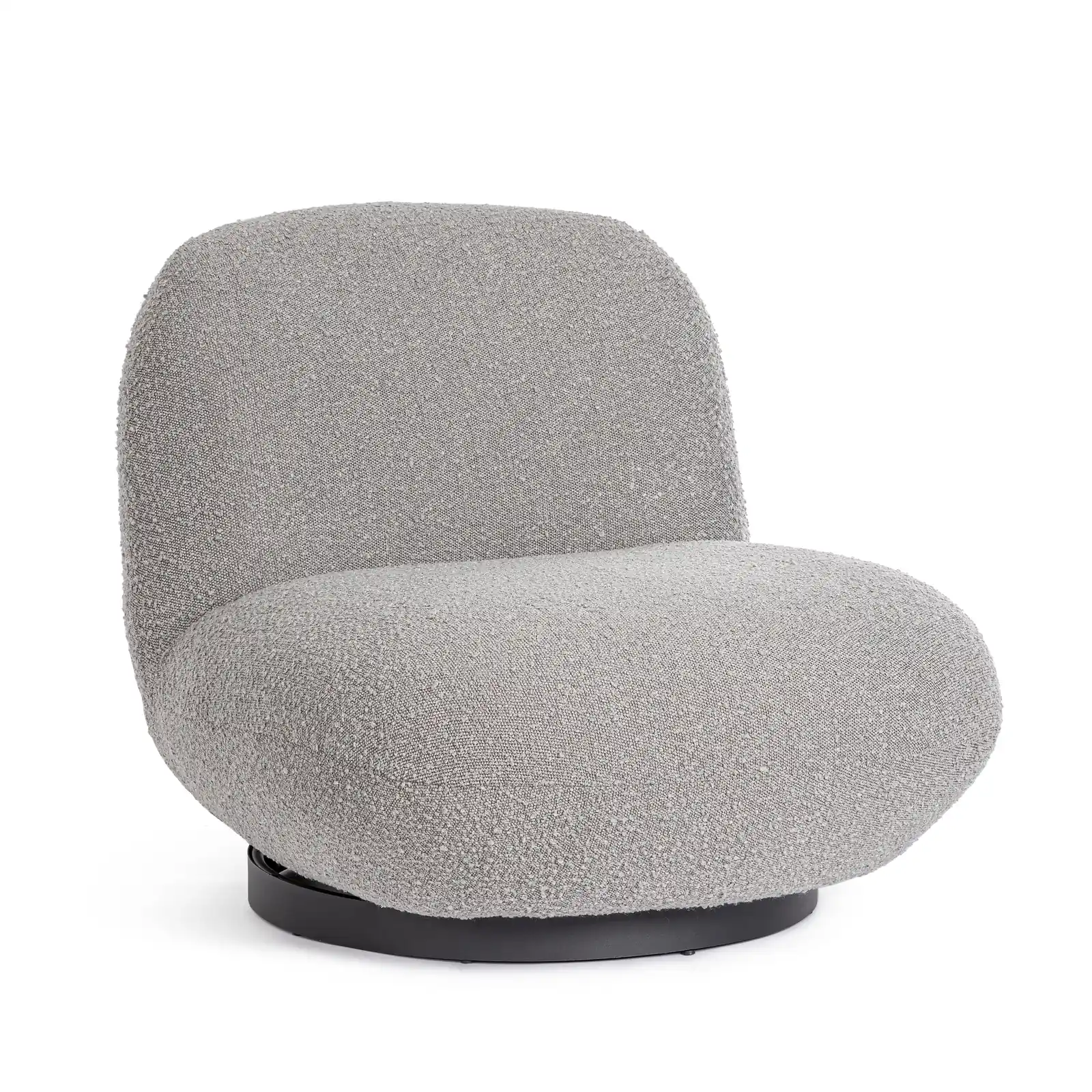 Drehsessel Margot Grau Bouclé