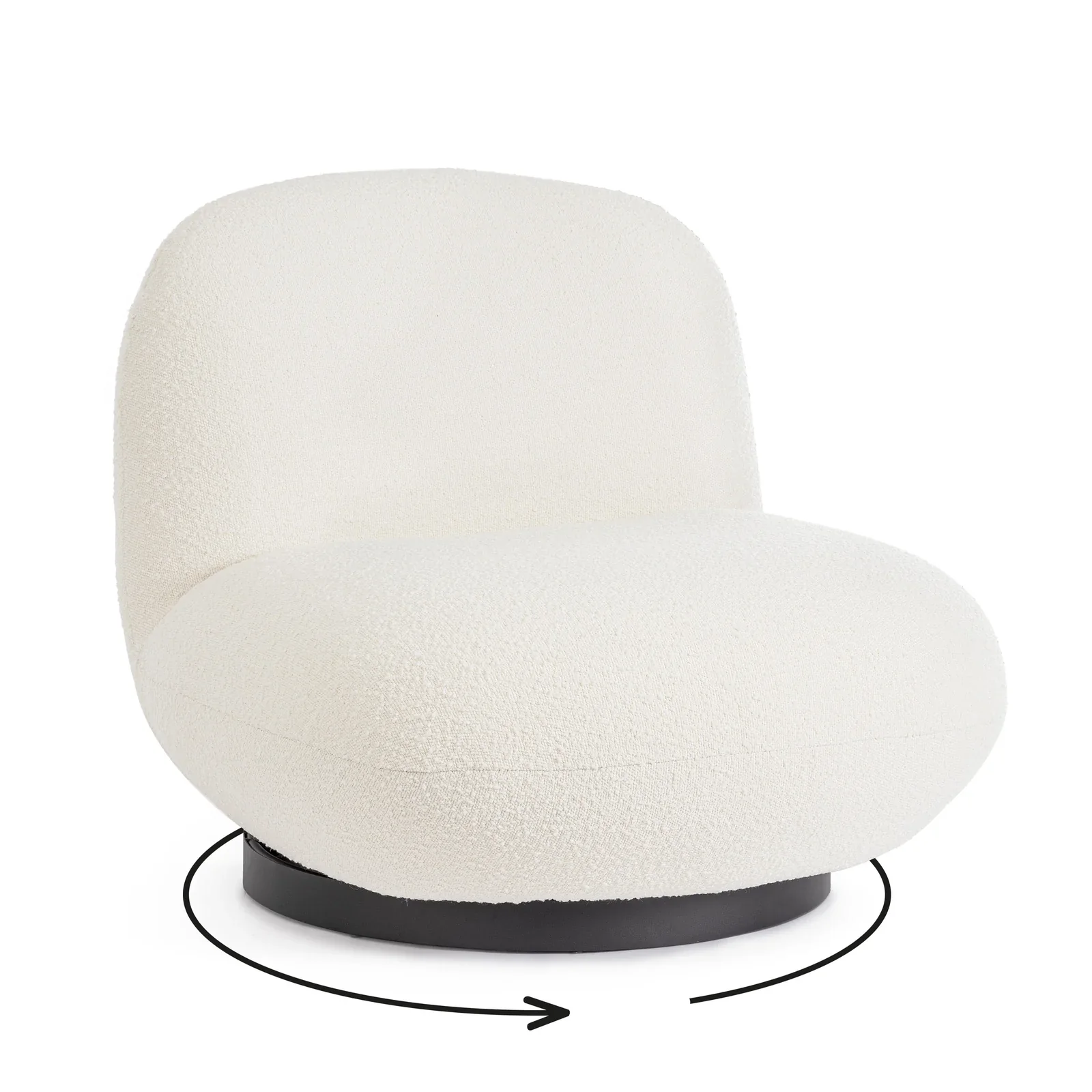Drehsessel Margot Weiß Bouclé - Image 6