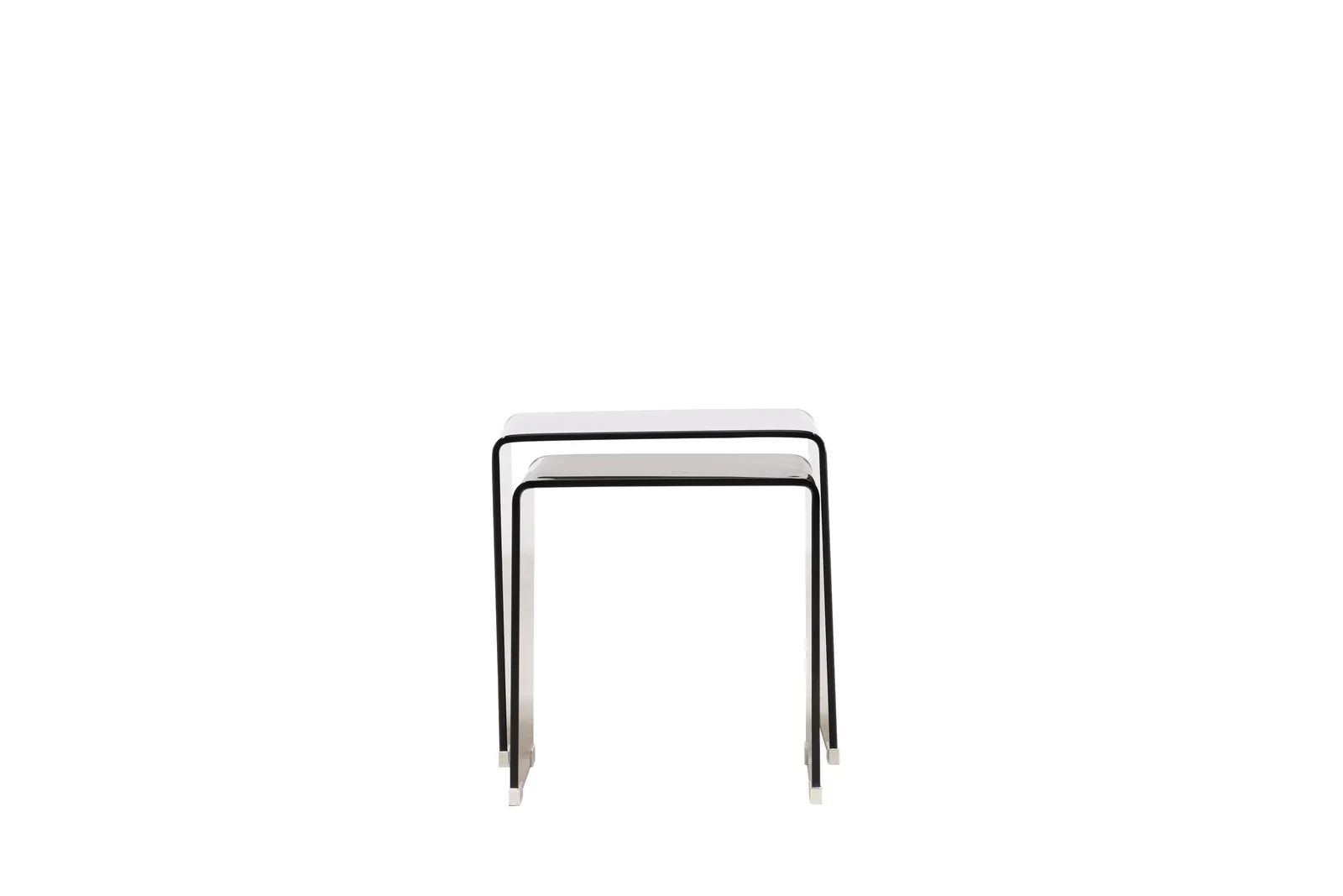 Duo Beistelltisch Telemark aus braunem Glas - Image 6