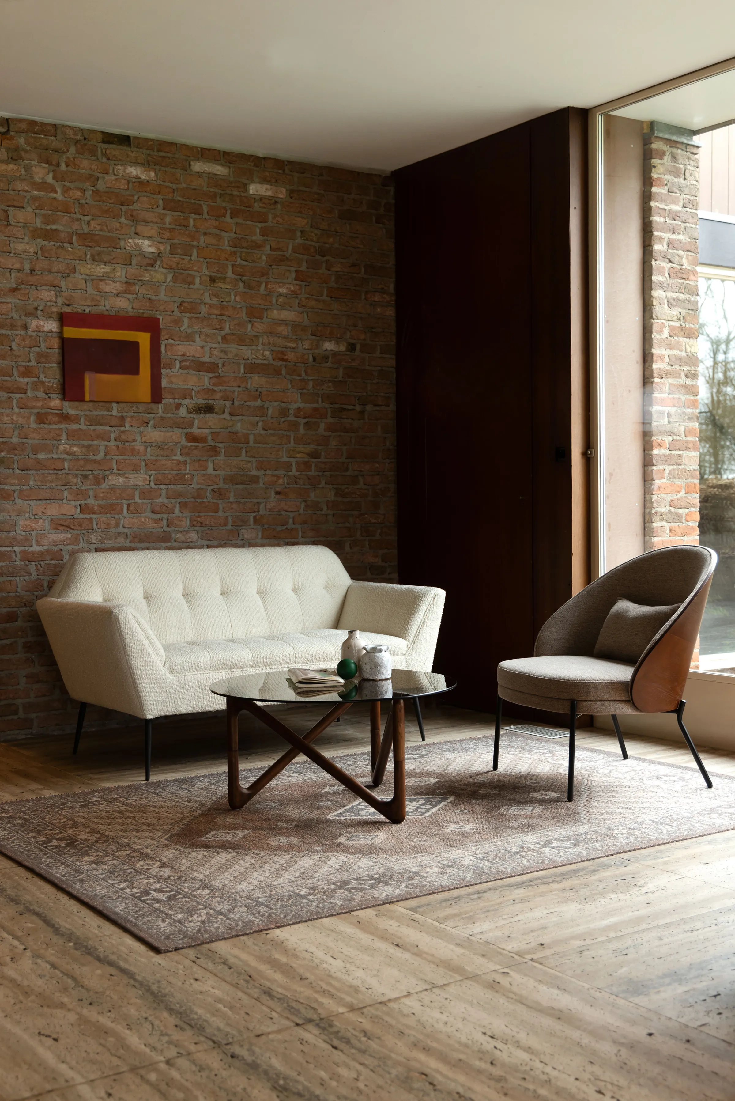 Naia Couchtisch Walnuss 80x80x40 cm - Image 3