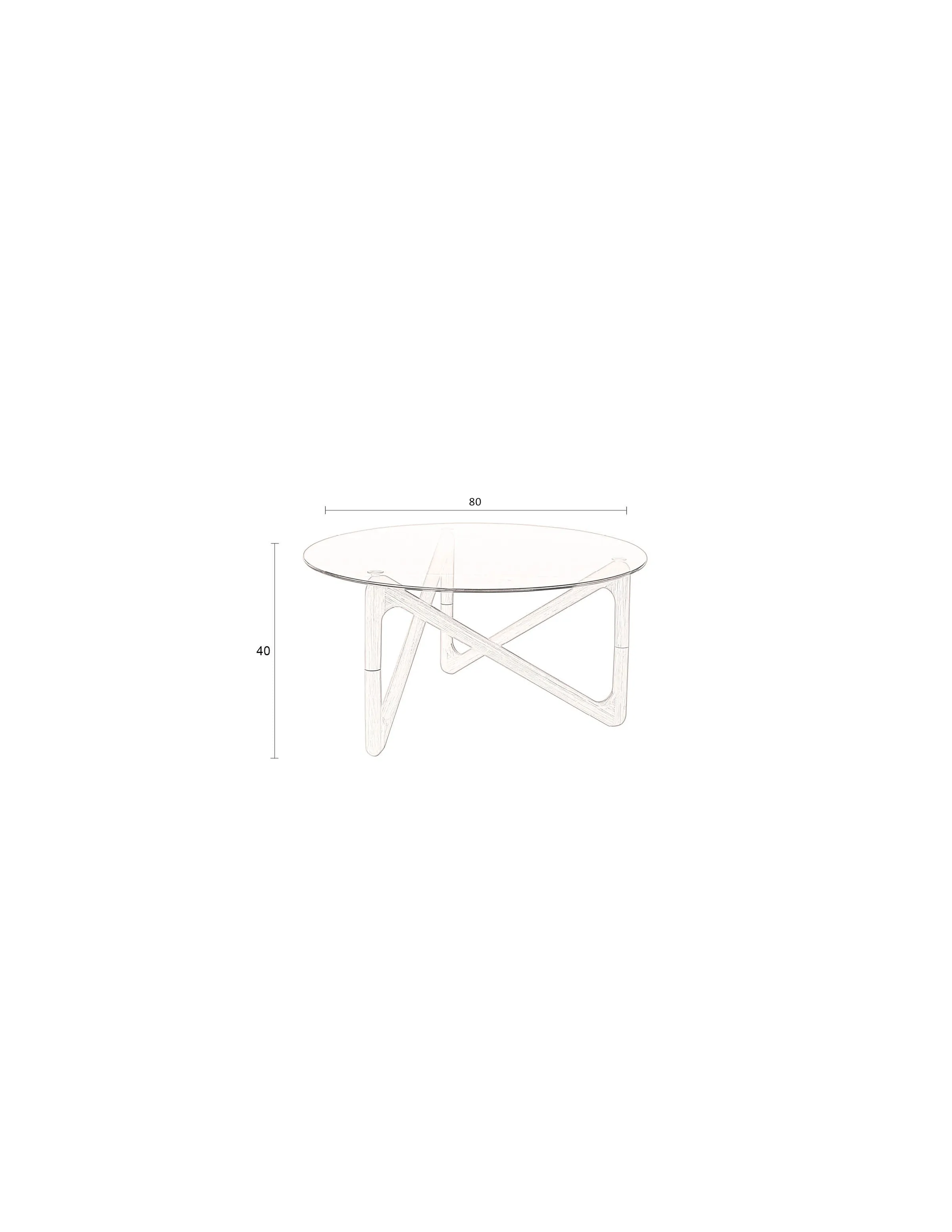 Naia Couchtisch Walnuss 80x80x40 cm - Image 7