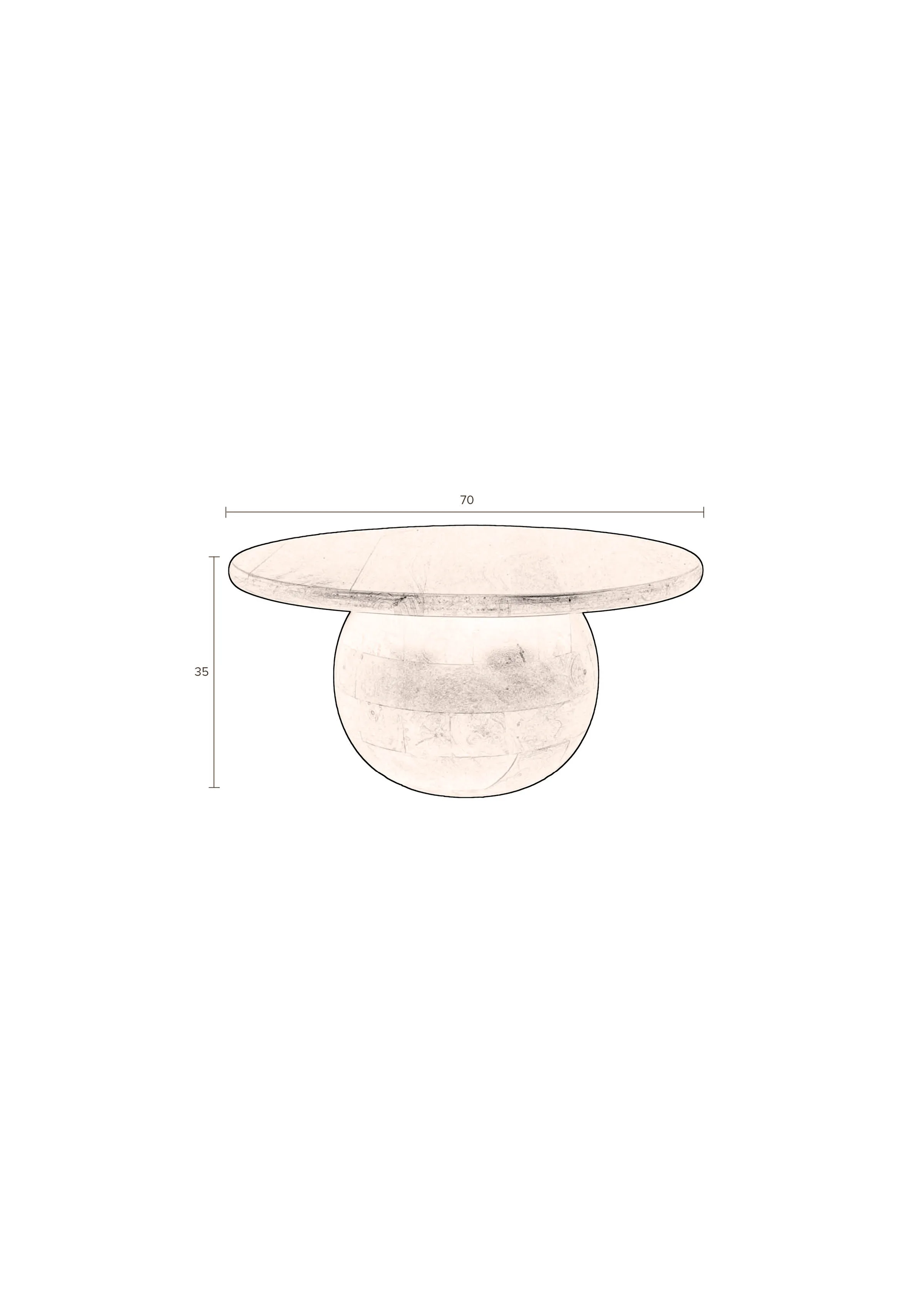 Oblivian Couchtisch Kaffee 70x70x35 cm - Image 6