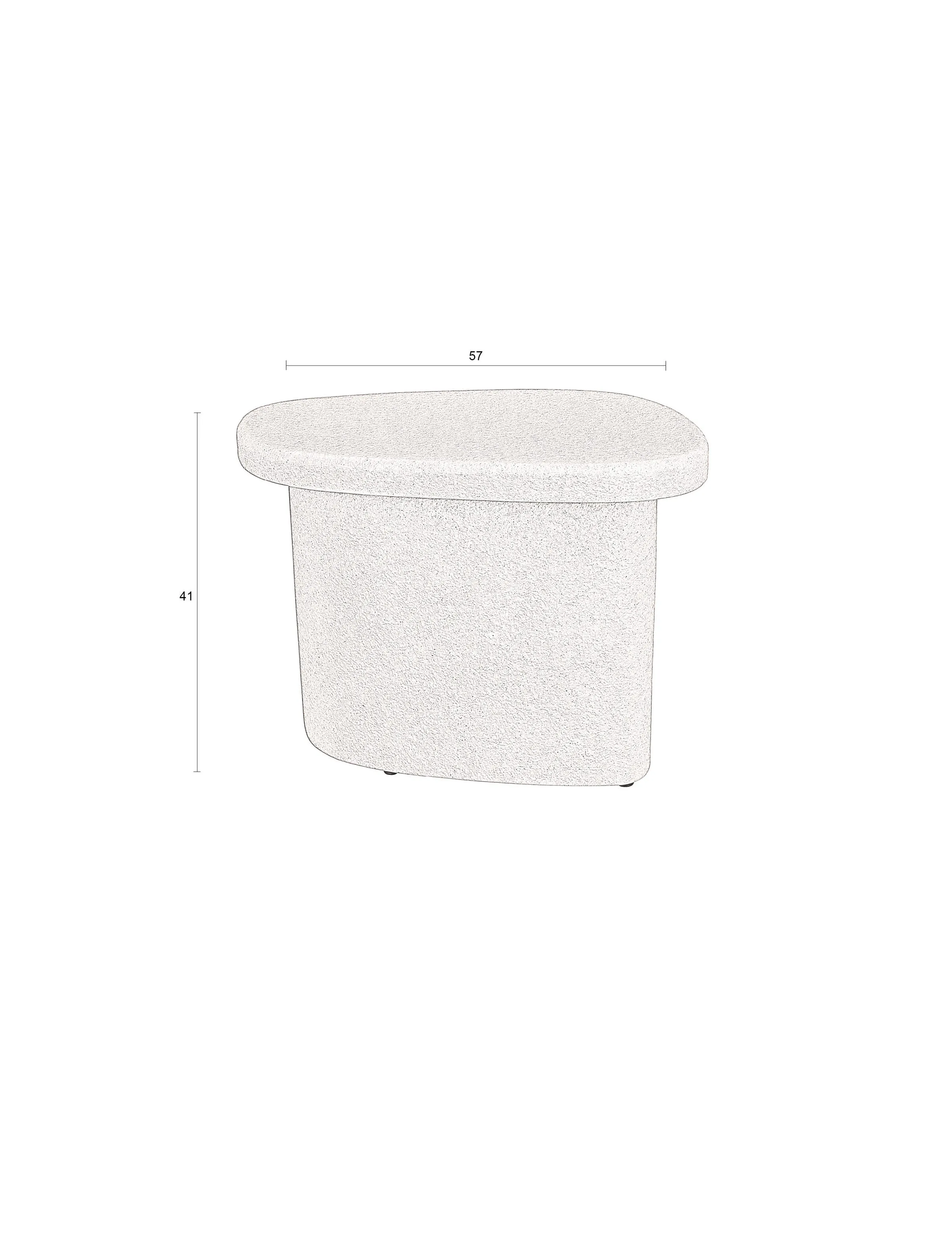 Veda Beistelltisch Hoch Beige 56x45x41cm - Image 5