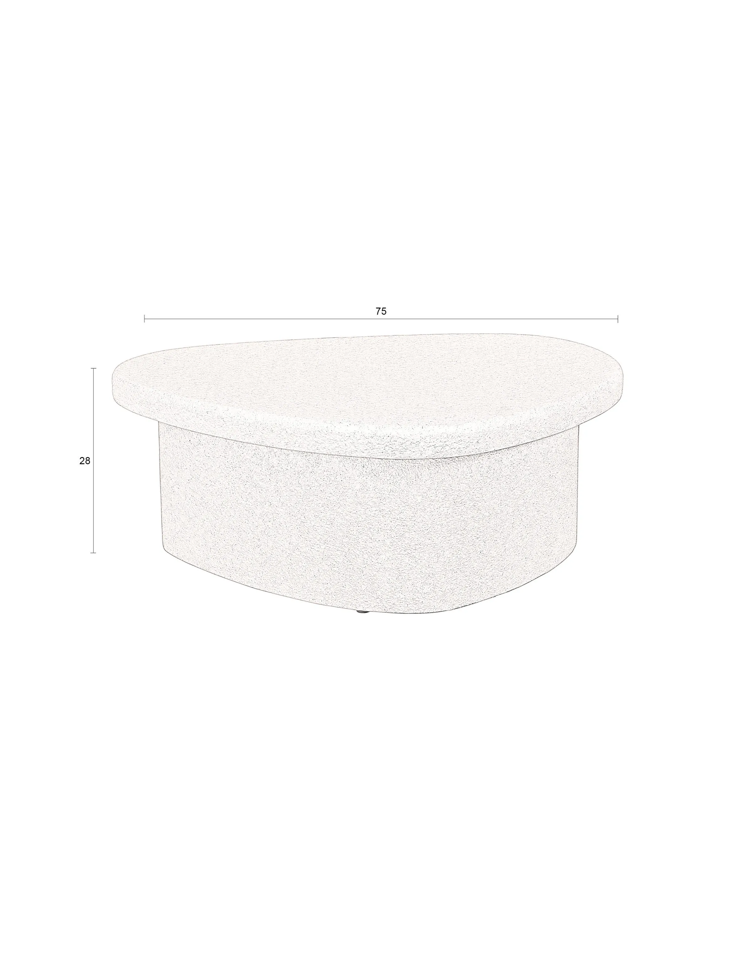 Veda Couchtisch Beige 74x49x28cm - Image 9
