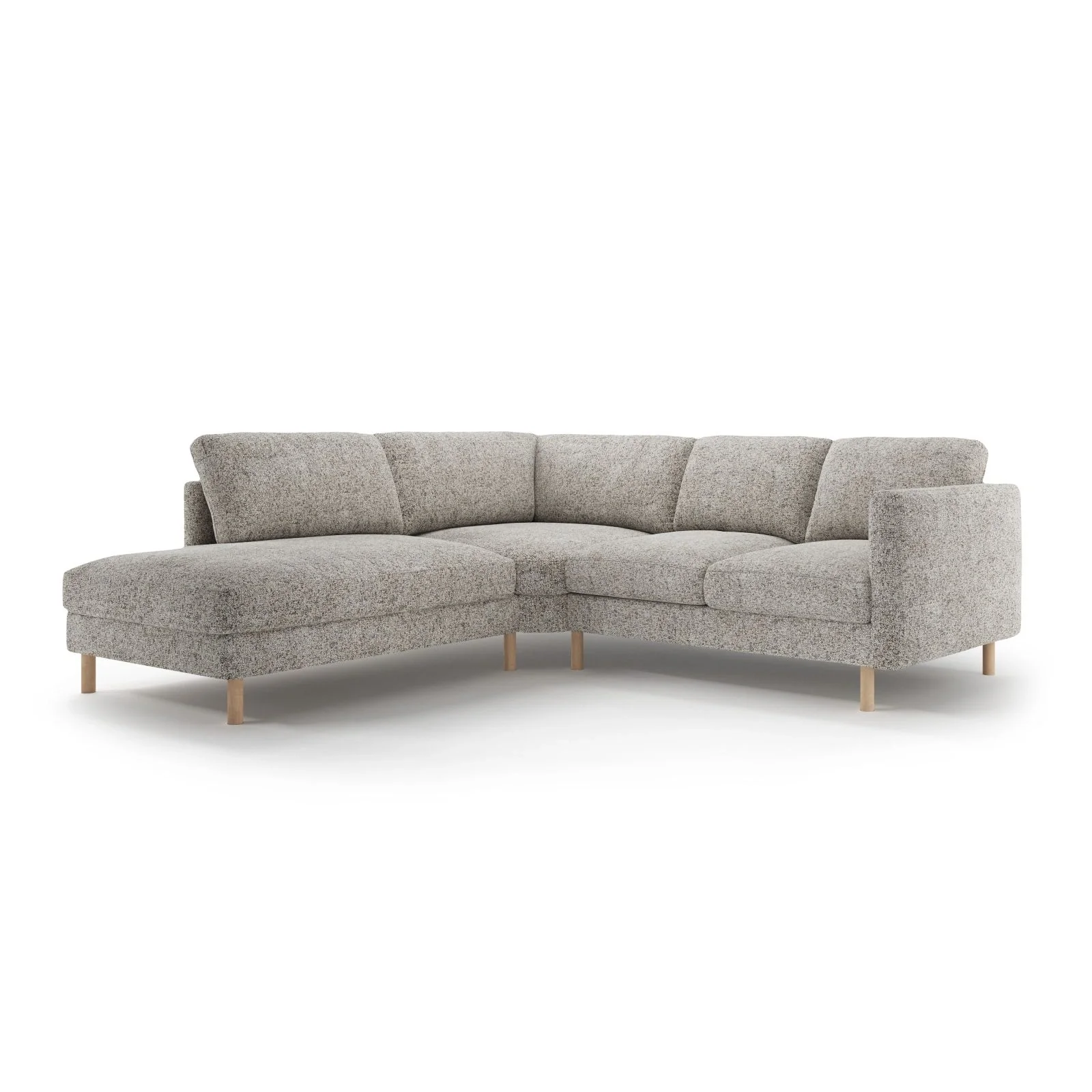 Eden 4-Sitzer Ecksofa, Linke Seite, aus Strukturstoff, 267x234 cm