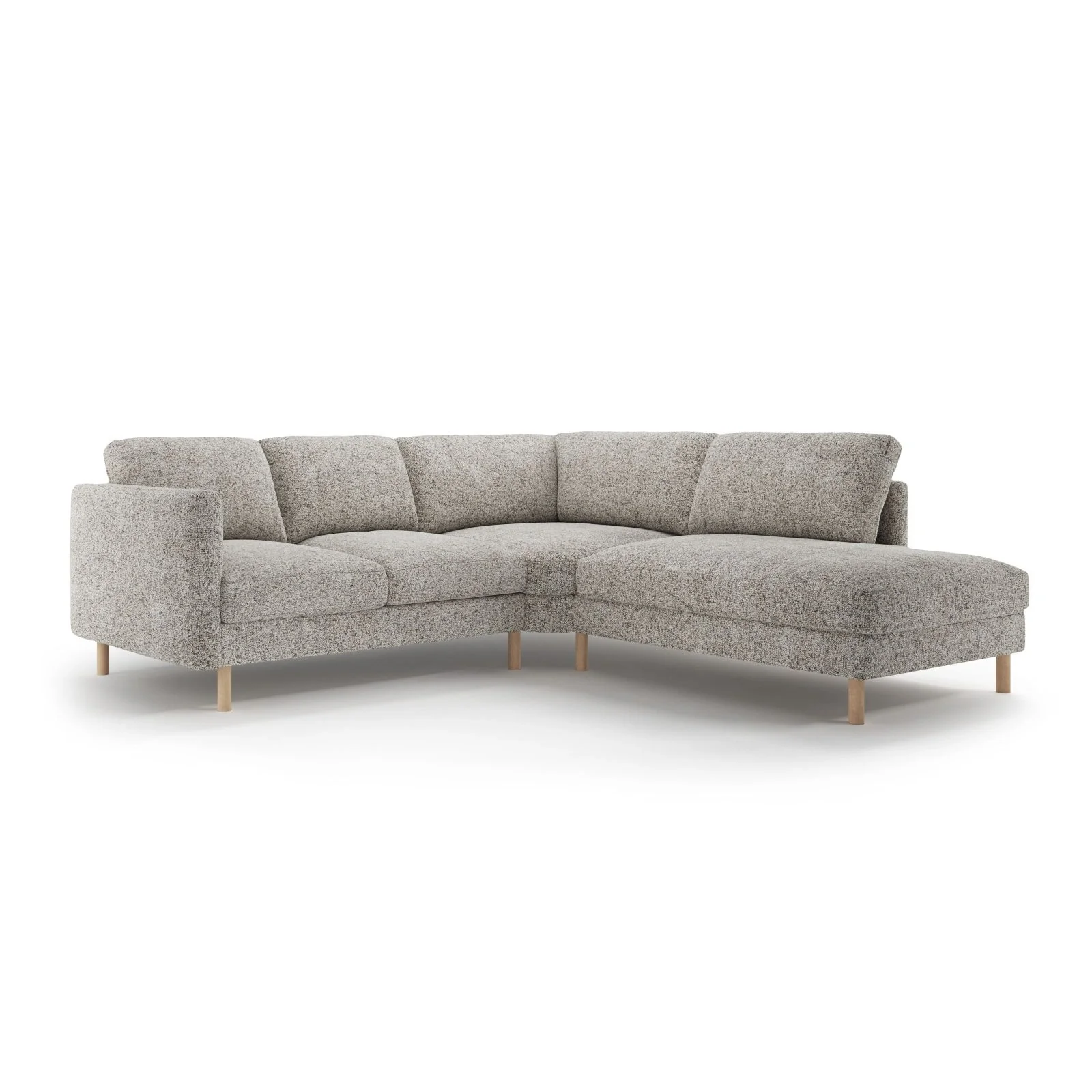 Eden 4-Sitzer Ecksofa, Rechte Seite, aus Strukturstoff, 267x234 cm