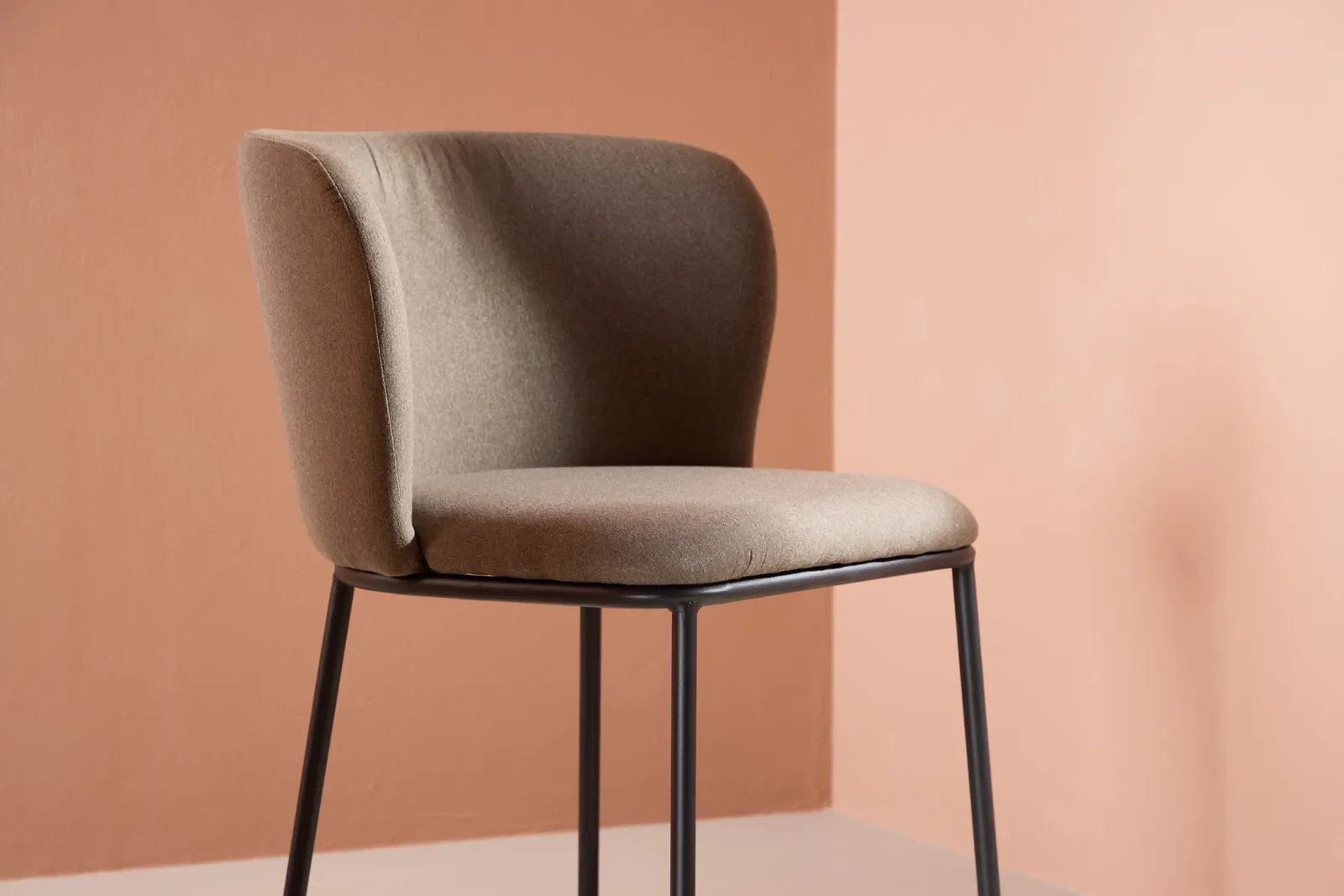 Edina Esszimmerstuhl Schwarz / Braun Leinen - Image 3