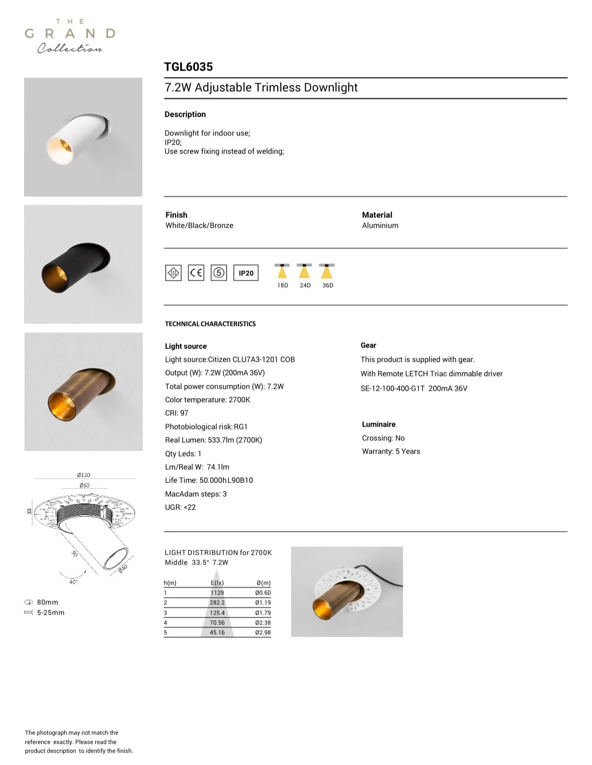 ELEGANZA TUBE Schwenkbarer LED-Spot - Image 11