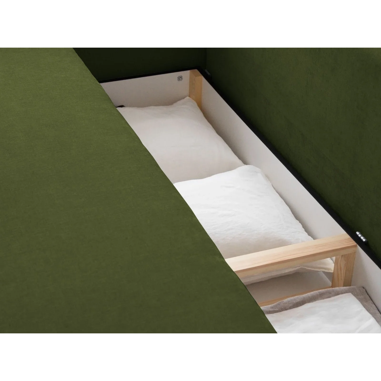 Elen 3-Sitzer Sofa mit Schlaffunktion, aus Strukturstoff, 231x106 cm - Image 24