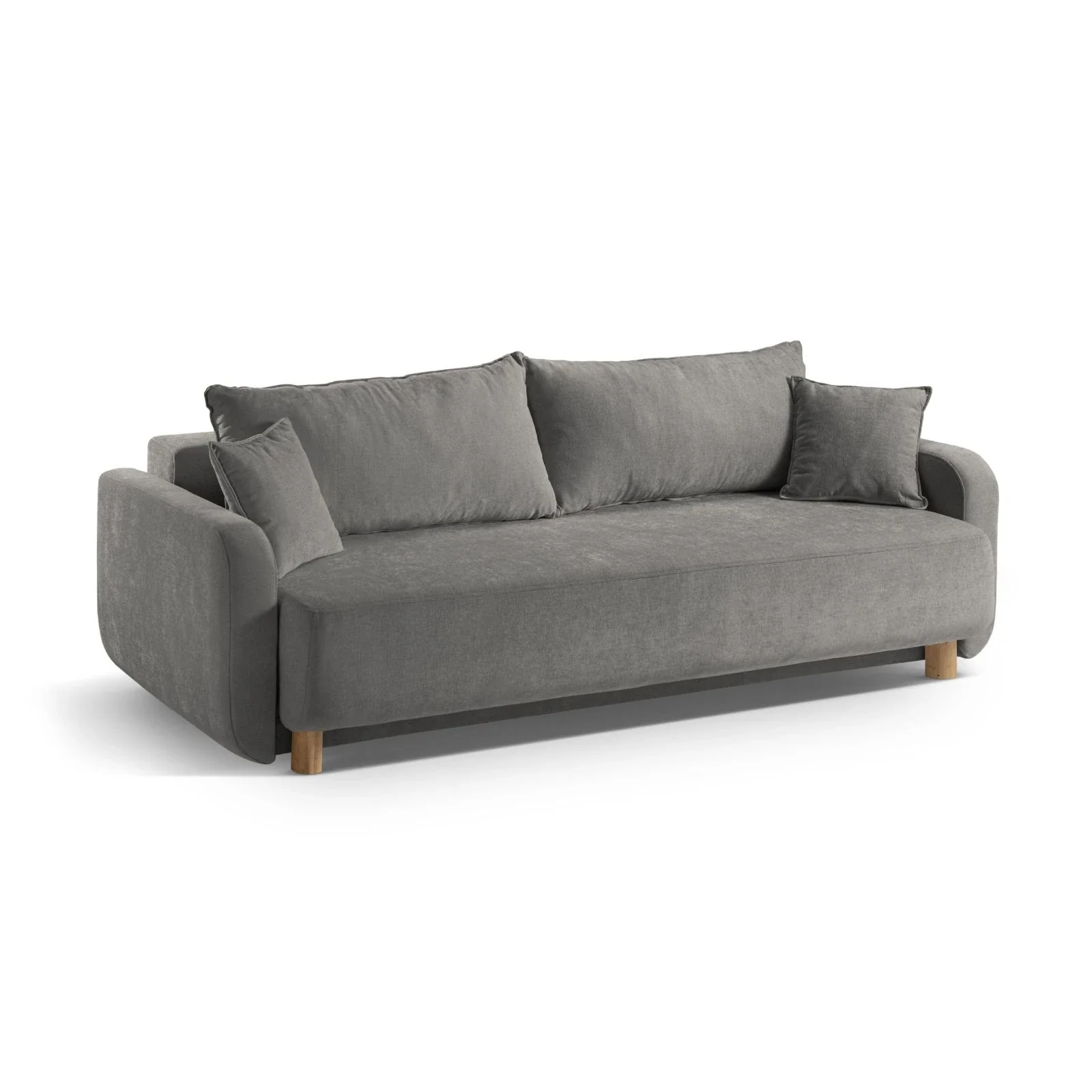Elen 3-Sitzer Sofa mit Schlaffunktion, aus Strukturstoff, 231x106 cm - Image 35