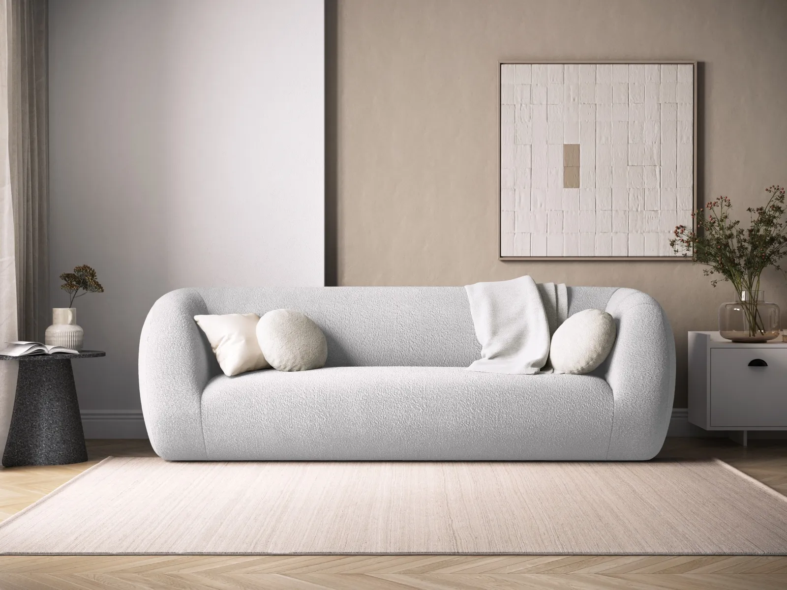 Essen 3-Sitzer Sofa aus Boucle, 230x95x86 cm - Image 50