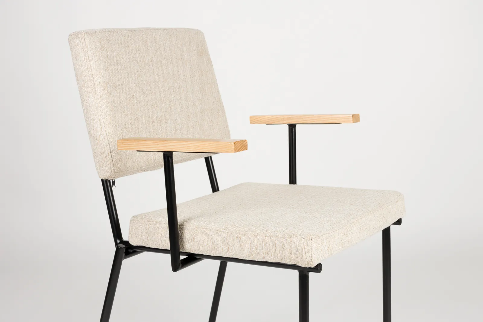 Essstuhl Fellow in Off-White, 57.5×60×85 cm - Image 10