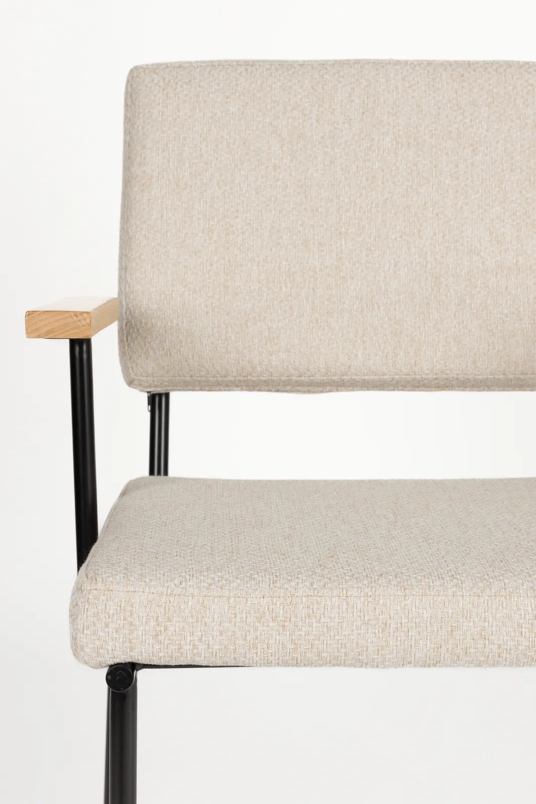 Essstuhl Fellow in Off-White, 57.5×60×85 cm - Image 8
