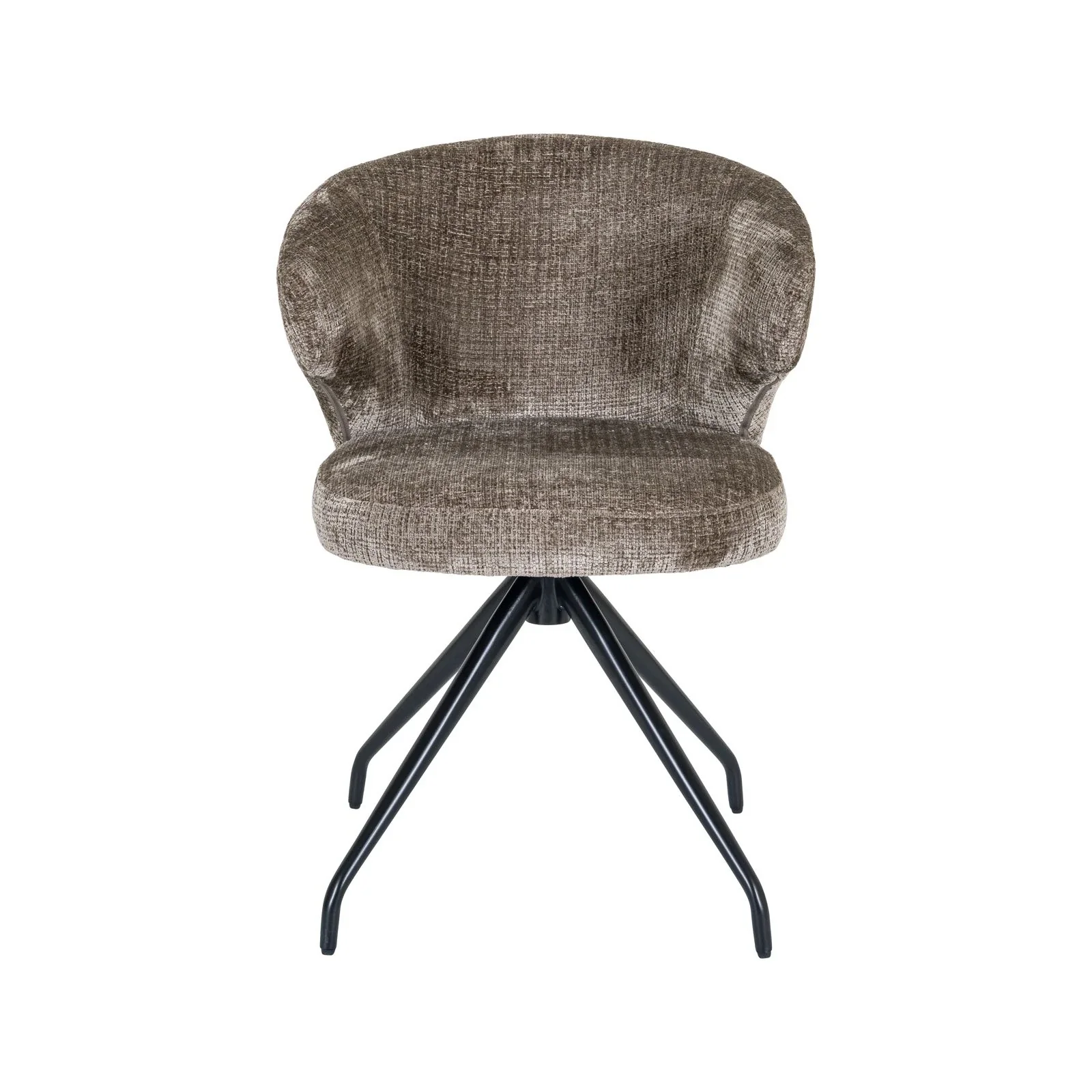 Essstuhl Milly, drehbar, aus Chenille in Niagara Stone - Image 2