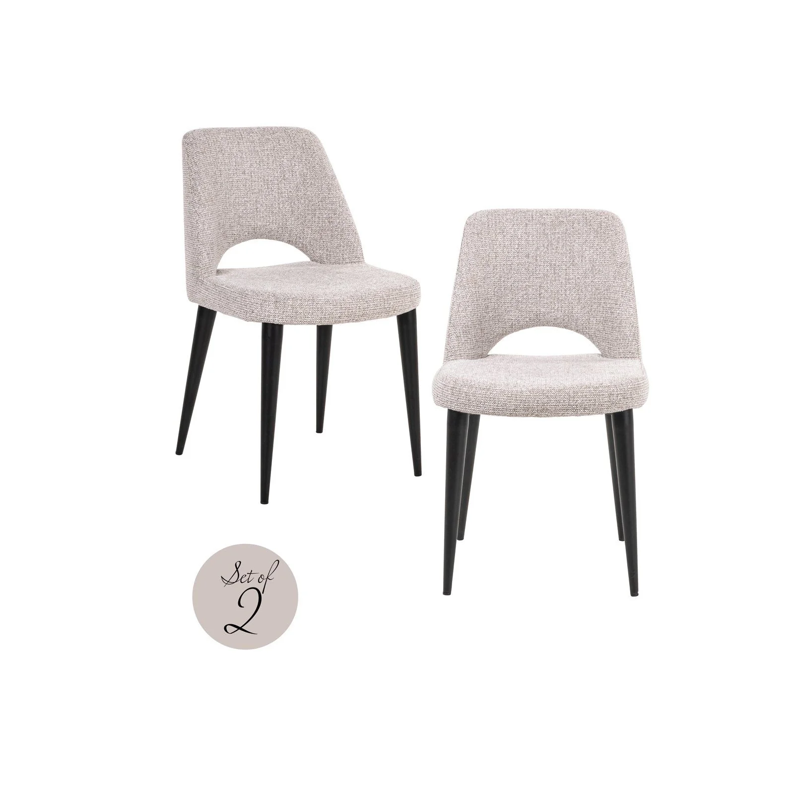 Essstuhl Tabitha in Natural Fancy, feuerhemmend, 2er-Set