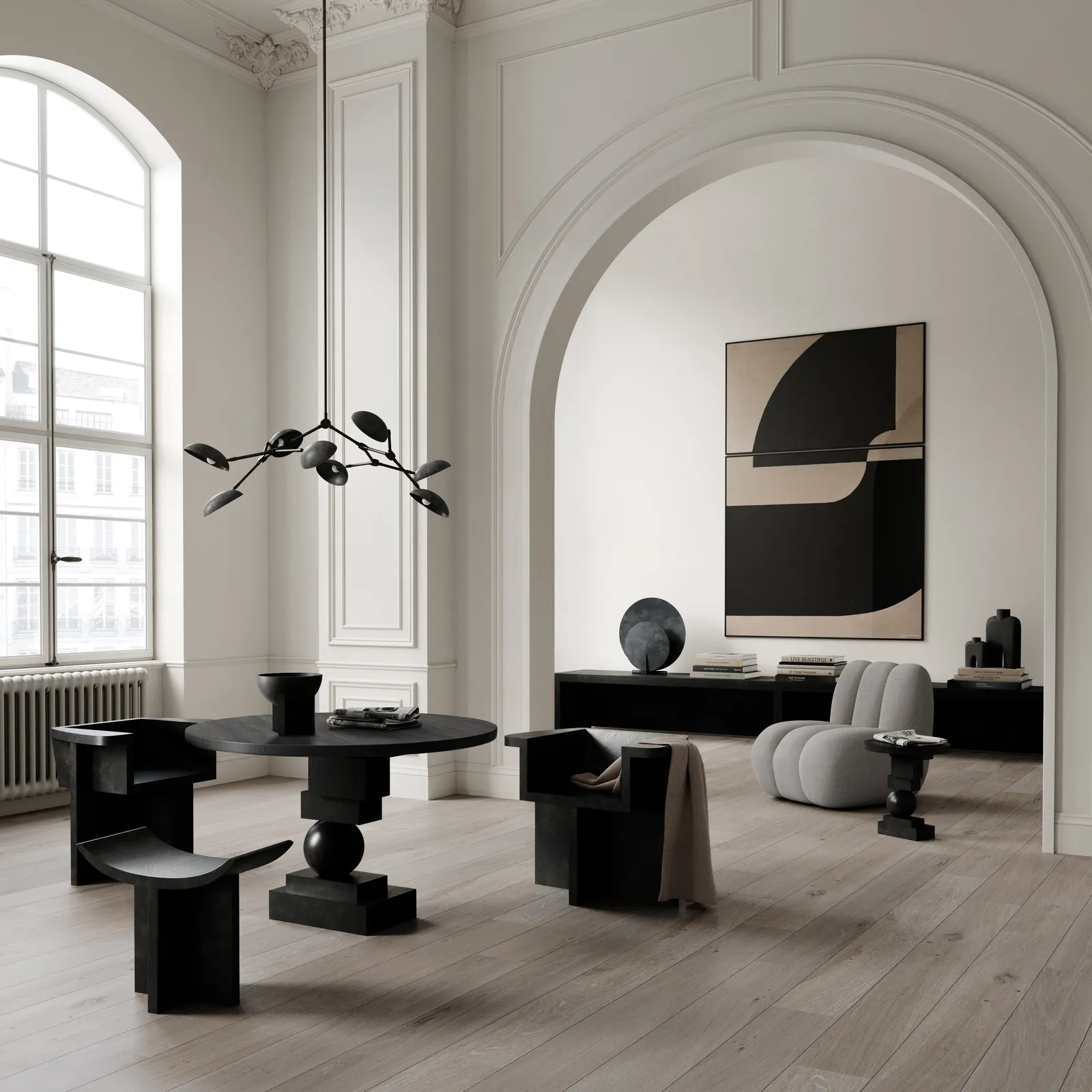 Esstisch Artist aus Eiche in Coffee Black, Ø120 cm - Image 3
