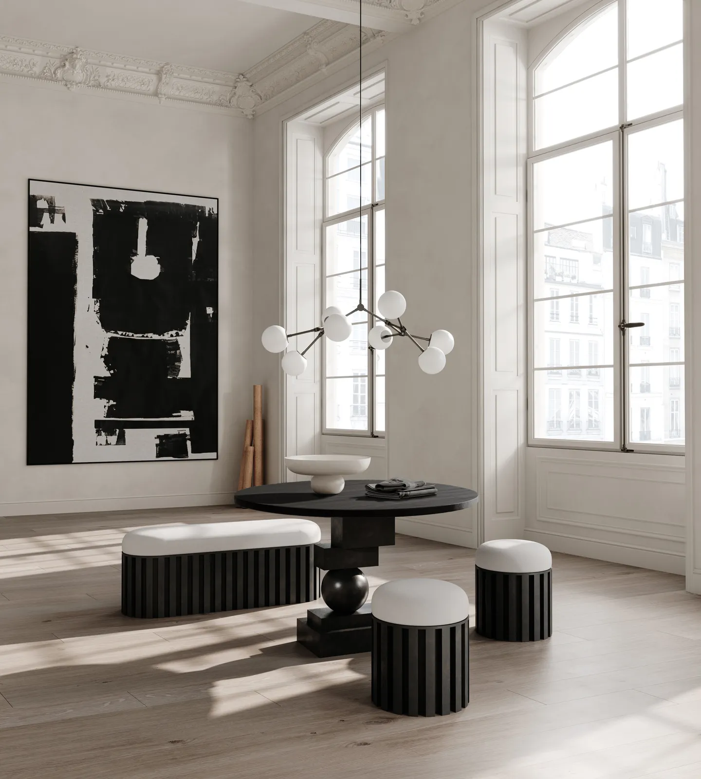 Esstisch Artist aus Eiche in Coffee Black, Ø120 cm - Image 4