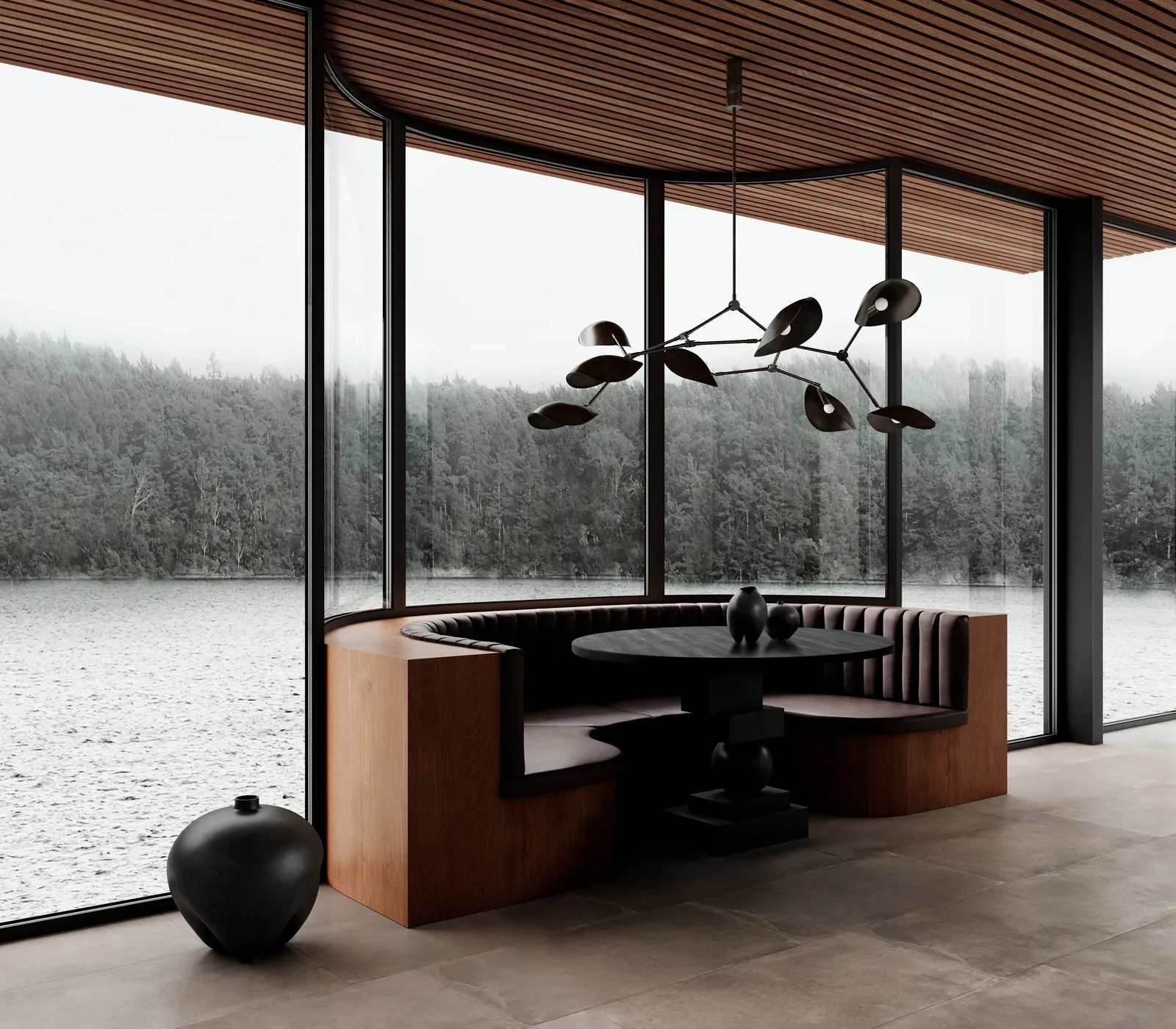 Esstisch Artist aus Eiche in Coffee Black, Ø120 cm - Image 5