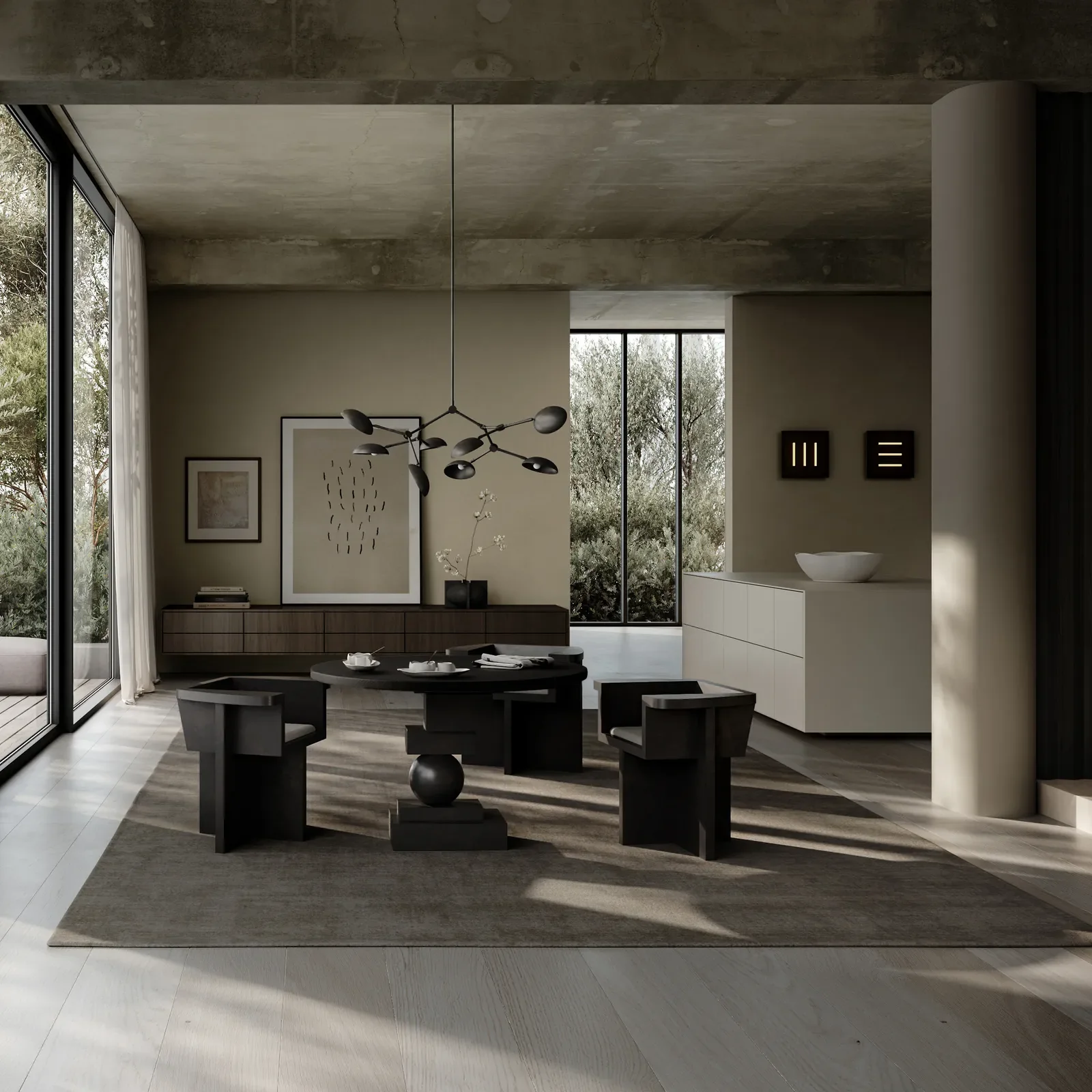 Esstisch Artist aus Eiche in Coffee Black, Ø120 cm - Image 7