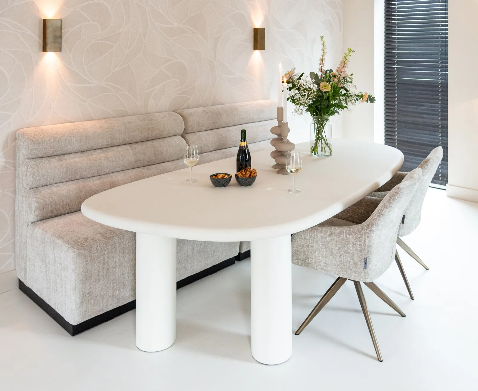 Esstisch Bloomstone in weiß, 235x120x76 cm - Image 3