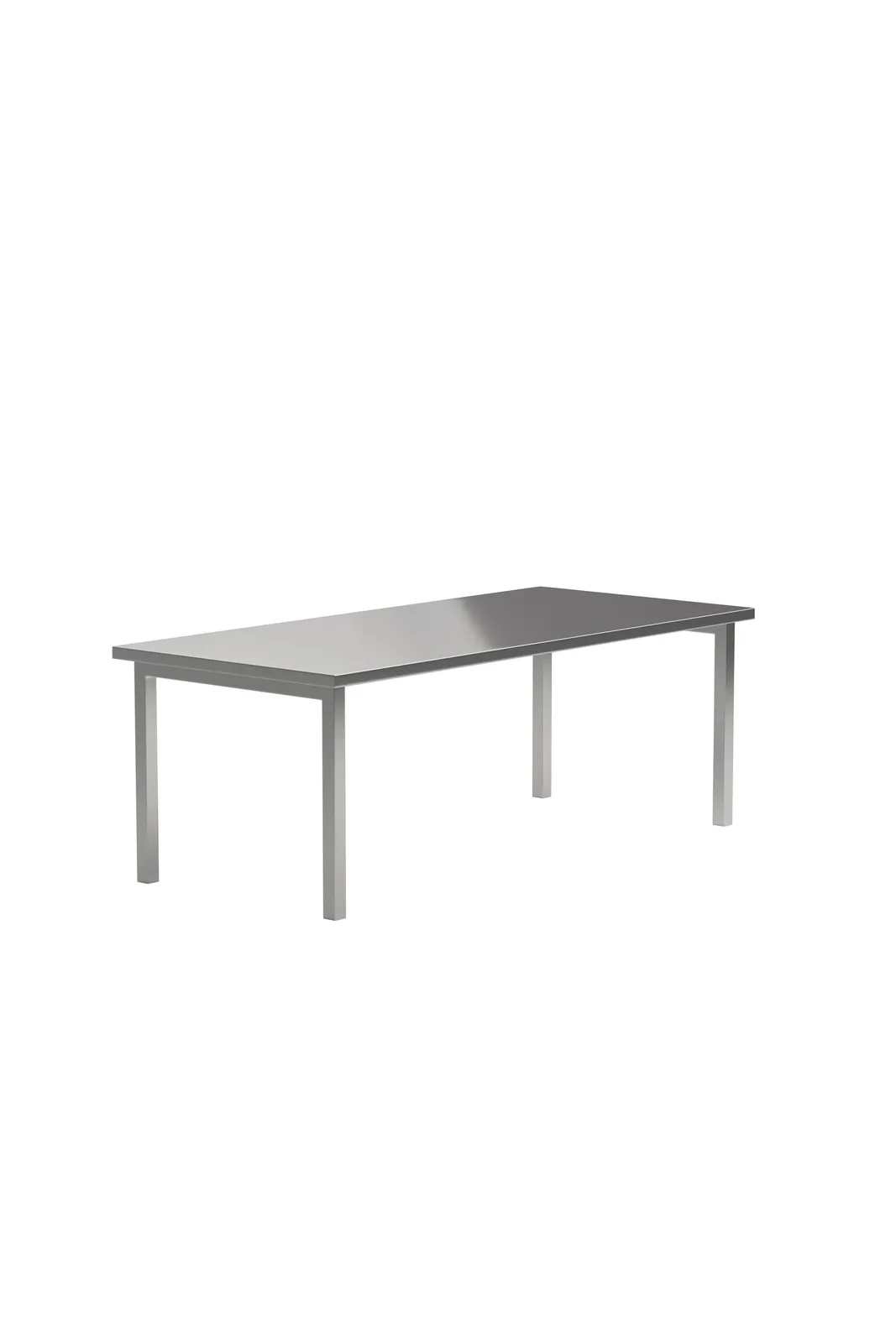 Esstisch Cilo aus Edelstahl silberfarbend, 95x210x75 cm - Image 3