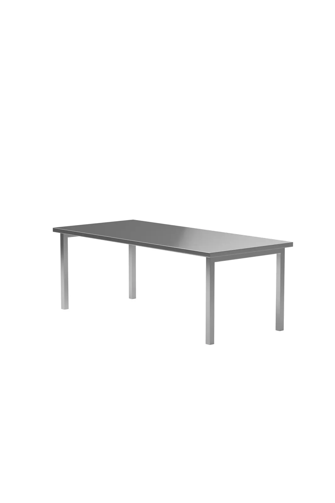 Esstisch Cilo aus Edelstahl silberfarbend, 95x210x75 cm - Image 4