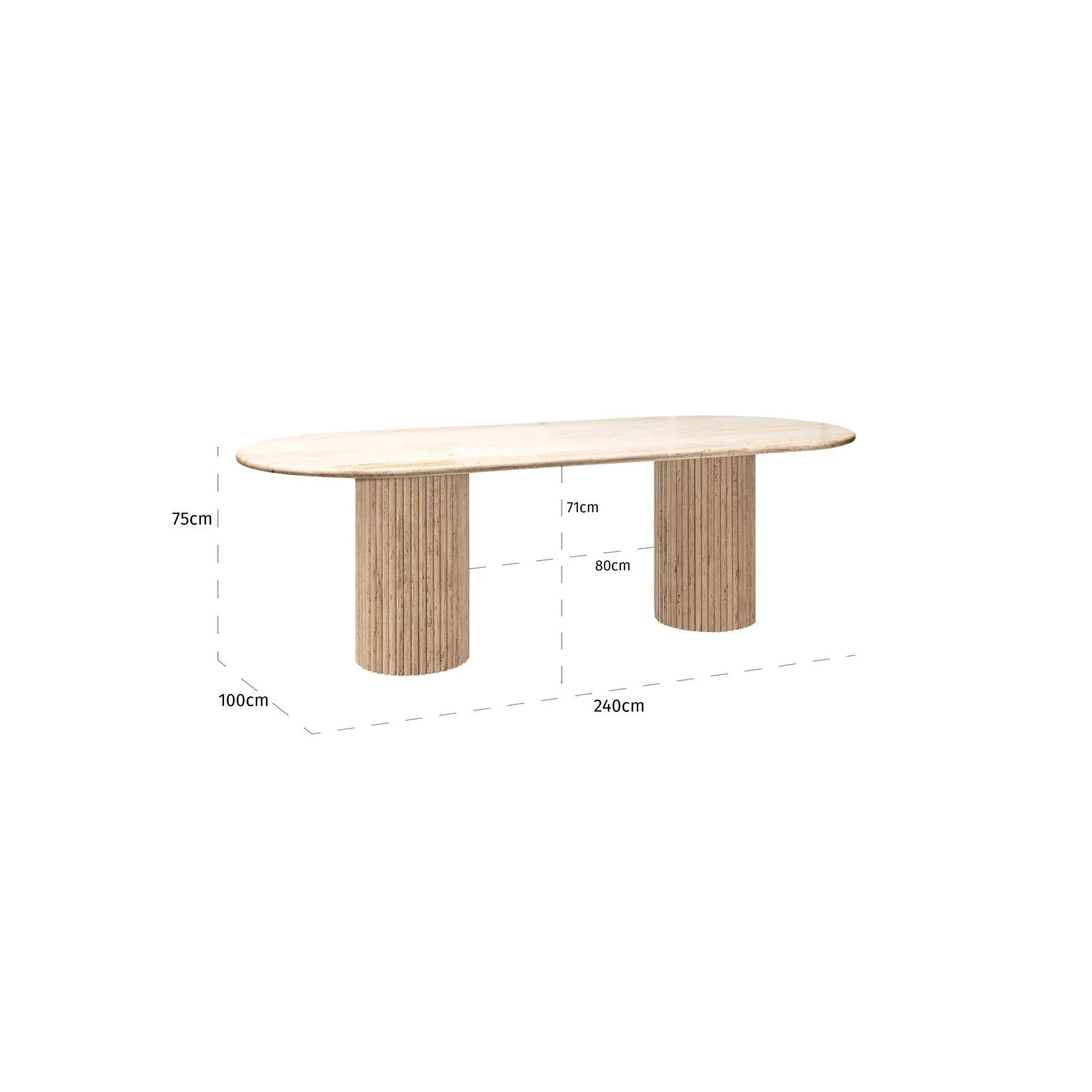 Esstisch La Cantera in beige, 240x100x75 cm - Image 7