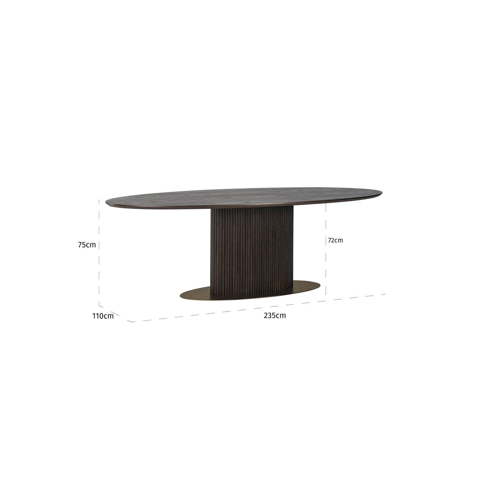Esstisch Luxor aus Eiche in braun, 235x110x75 cm - Image 7