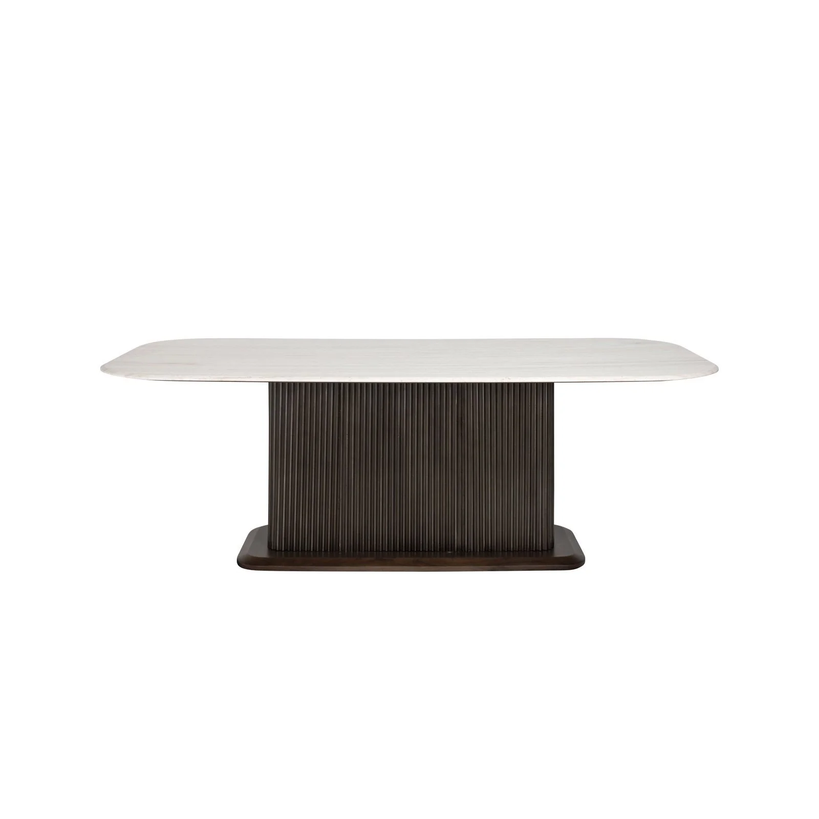 Esstisch Mayfield aus Marmor in weiß/braun, 230x100x76 cm