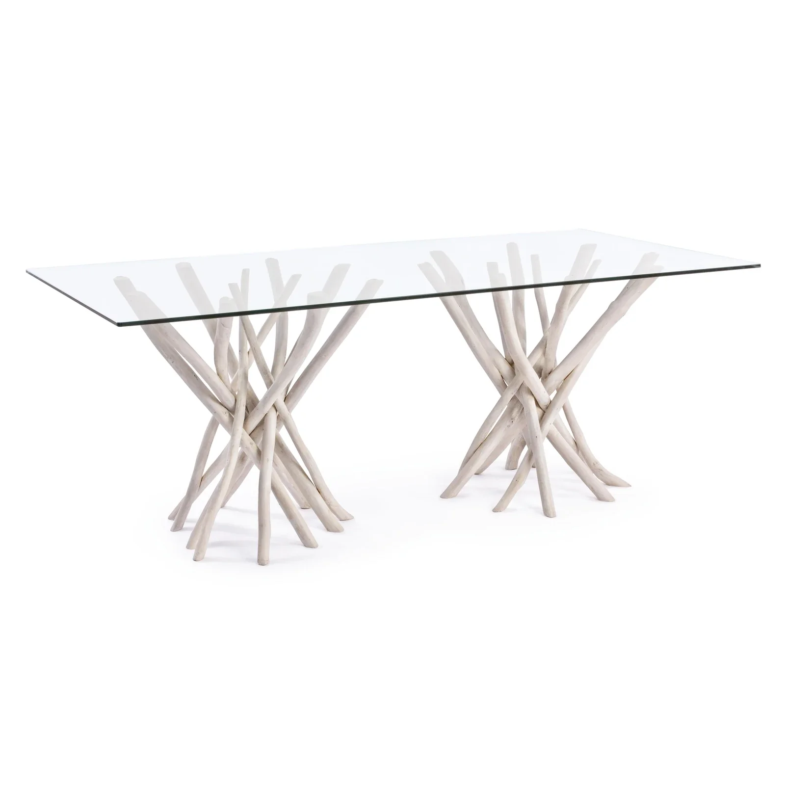 Esstisch mit Glasplatte Rechteckig 200x100cm Sahel