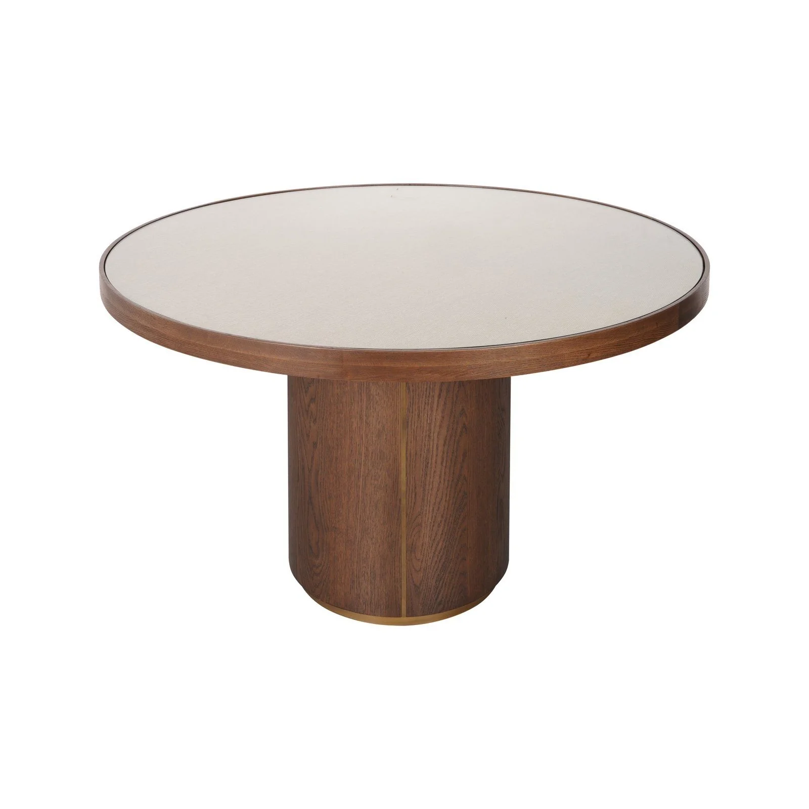 Esstisch Willox in braun (mit Glas), 130x130x76 cm